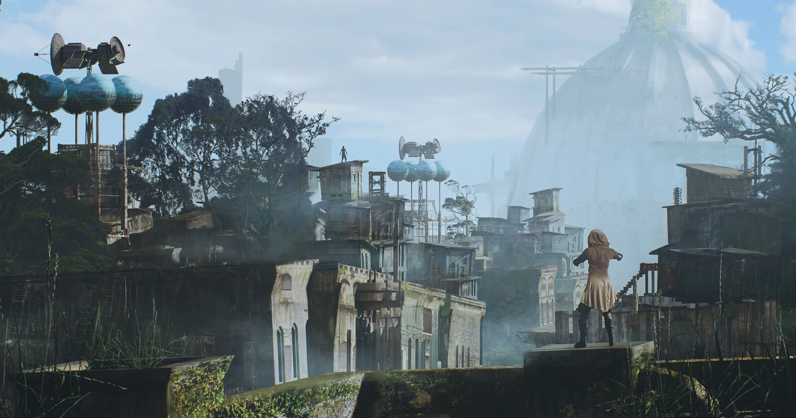 Sunny day in a post-apocalyptic city 