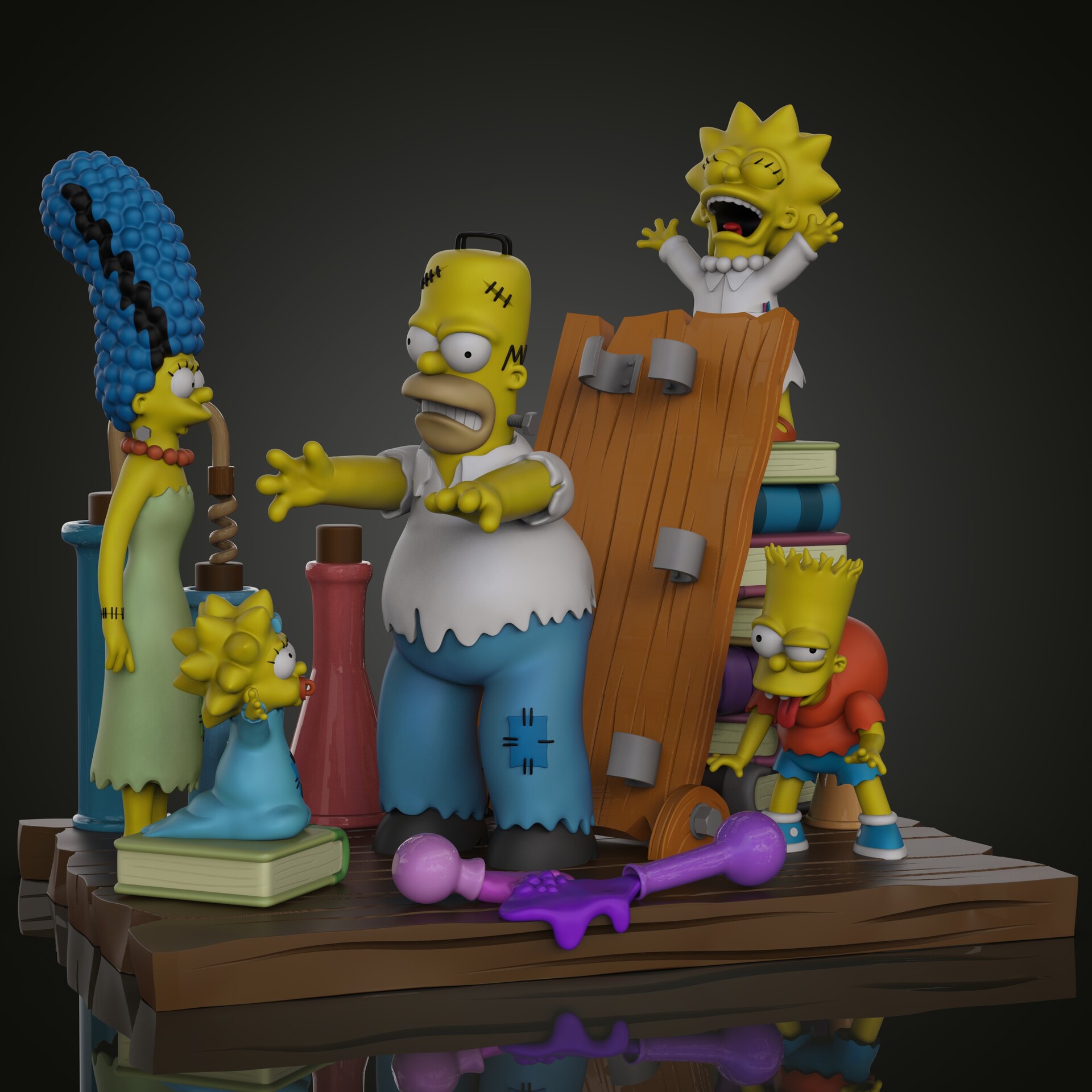 ArtStation "Treehouse of Horror" The Simpsons