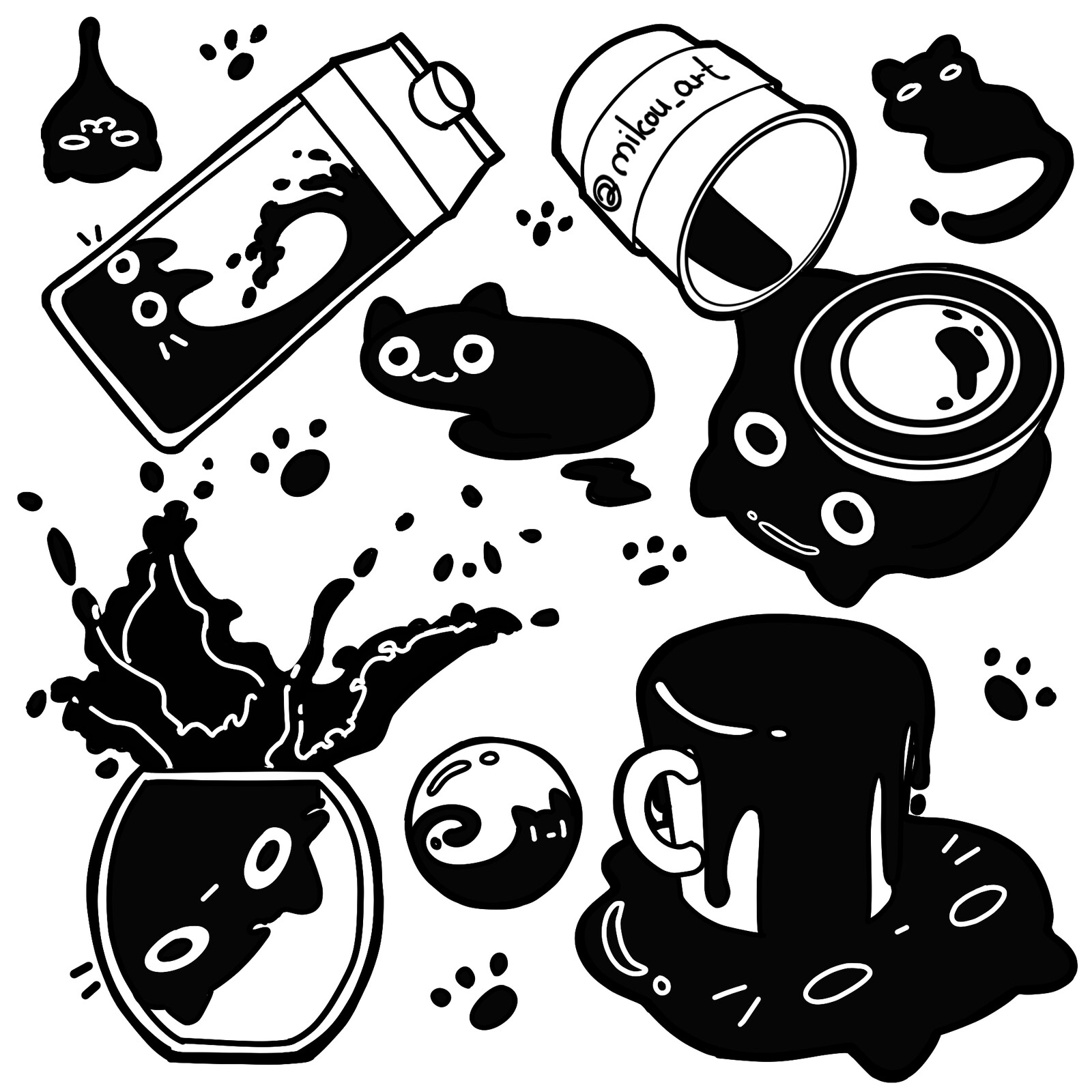 Liquid Black Cats