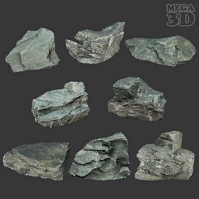 ArtStation - Scifi Sharp Rock 220611 - Ultra HD 16K Textures