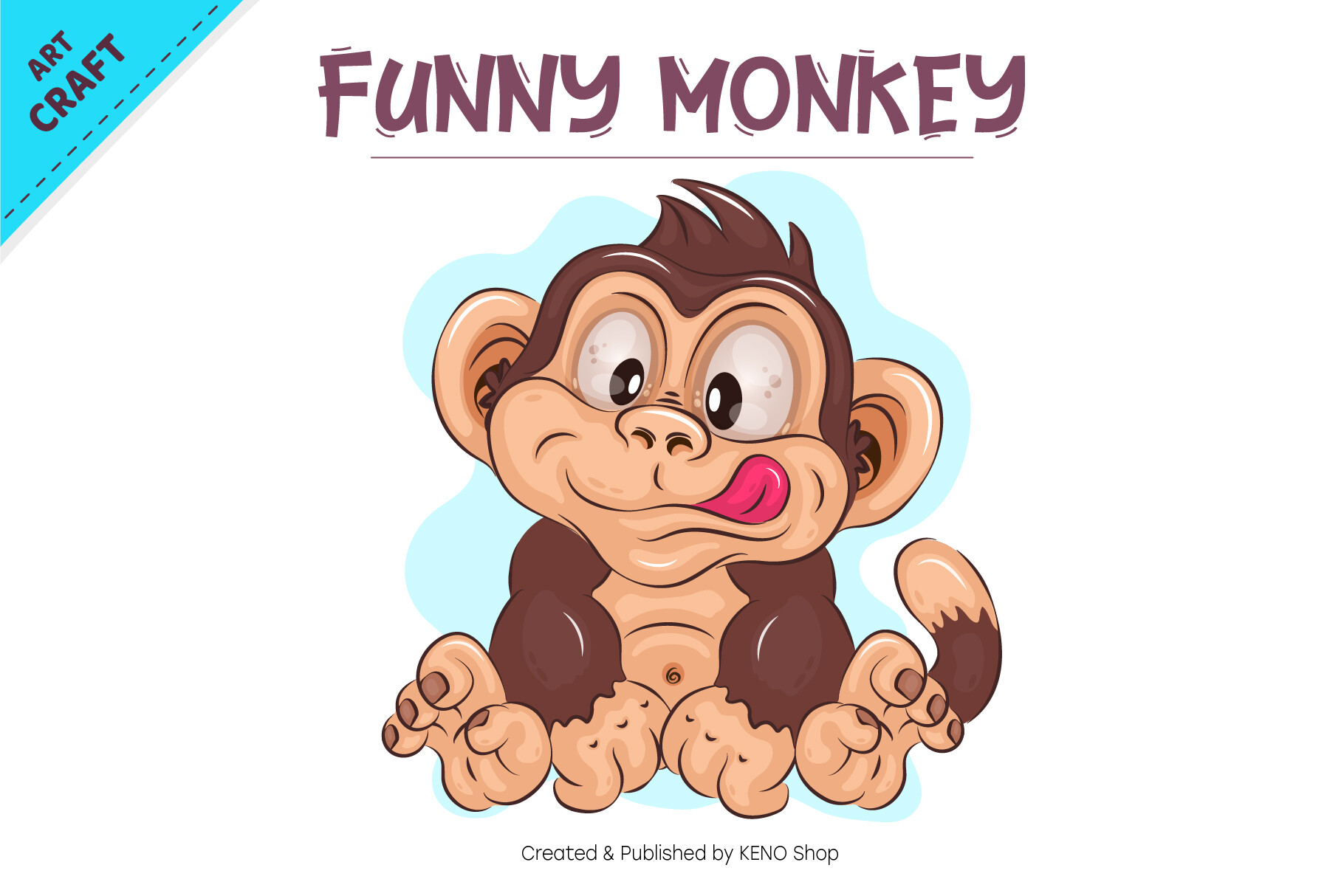 ArtStation - Funny Cartoon Monkey.