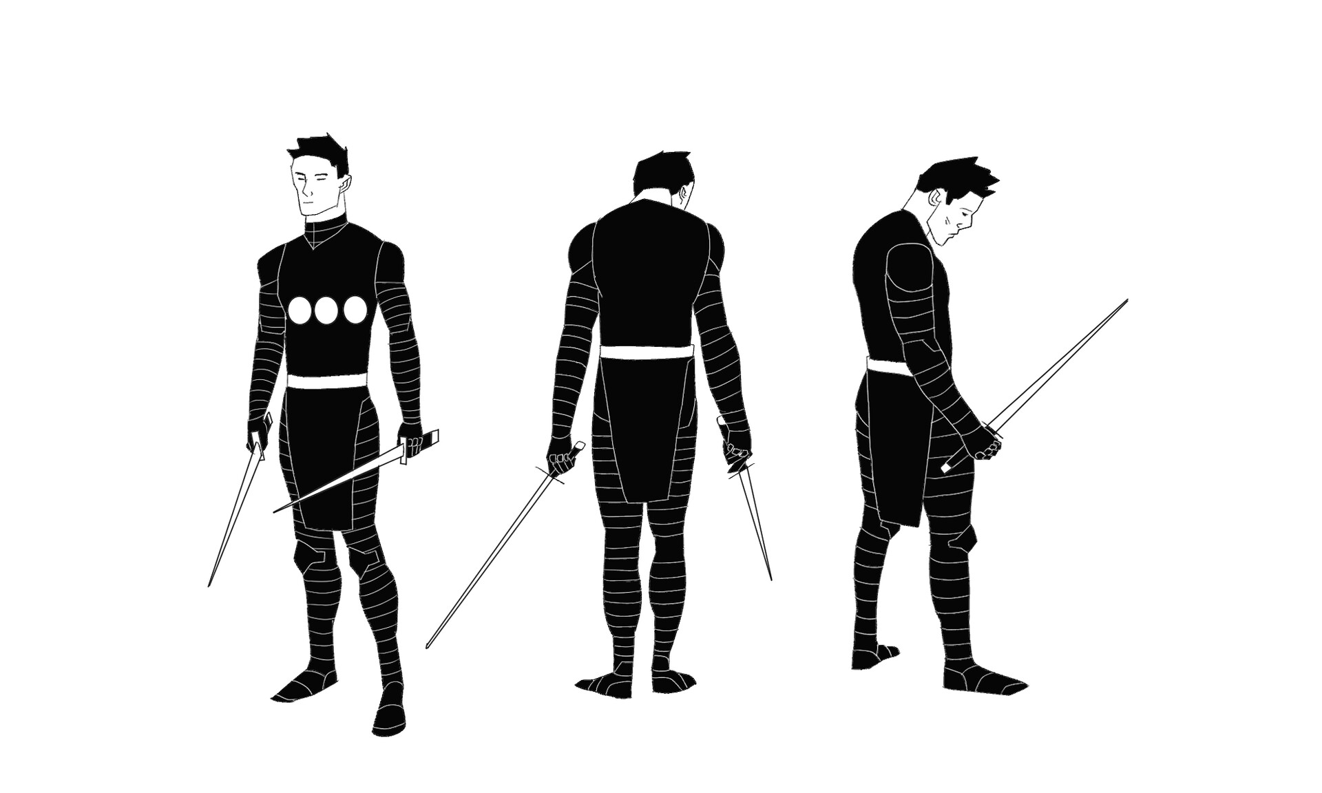 ArtStation Man holding two swords