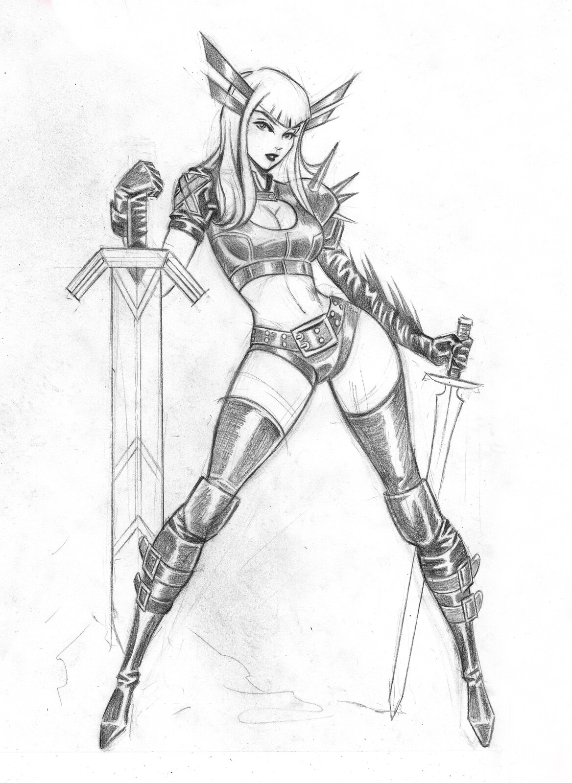 Pencils before inking and painting!