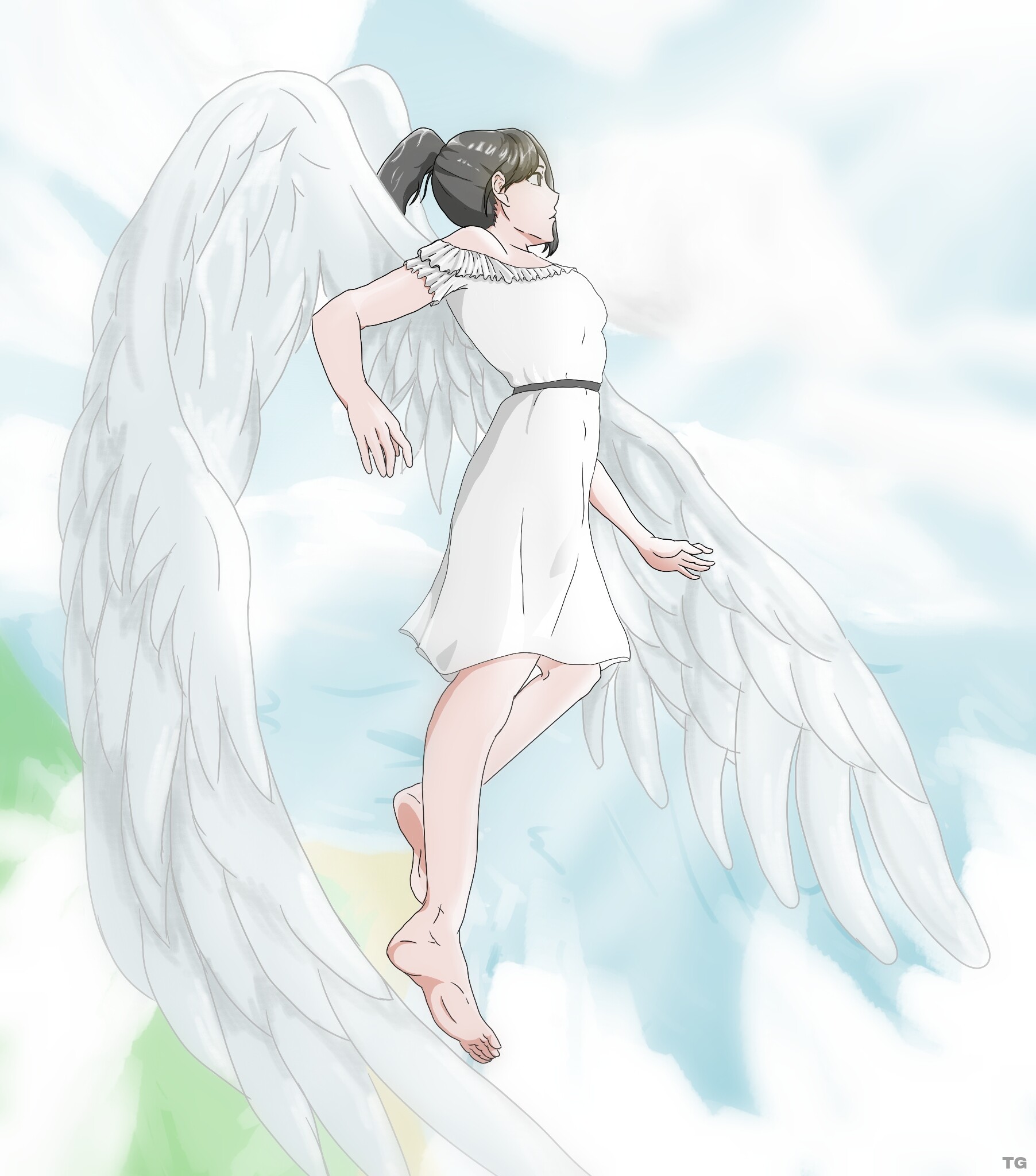 Artstation - Girl With Angel Wings
