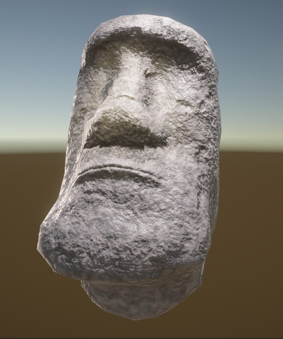Dave Sebesta - Moai Head - Blender Sculpt to Unity Game Asset