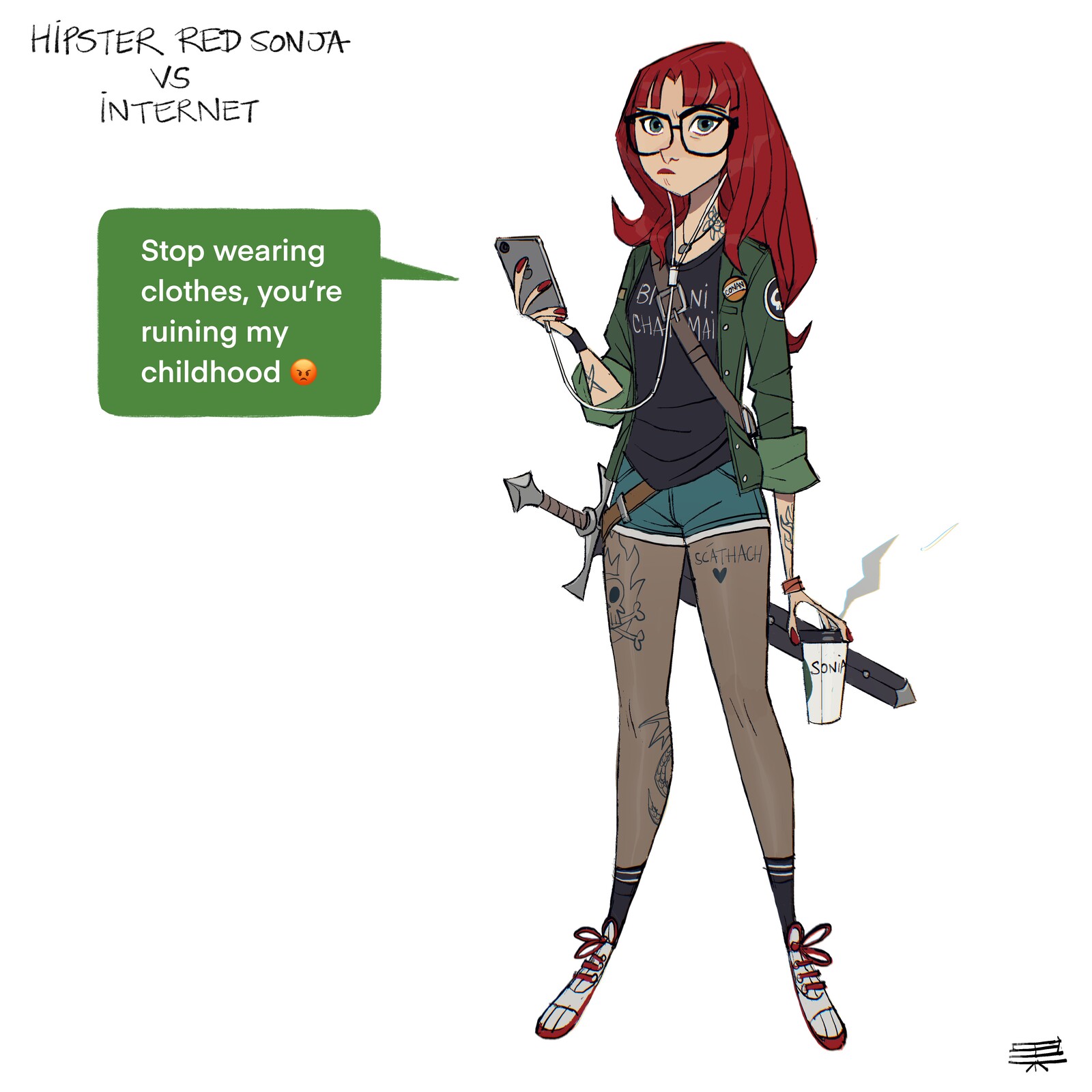 Hipster Red Sonja
