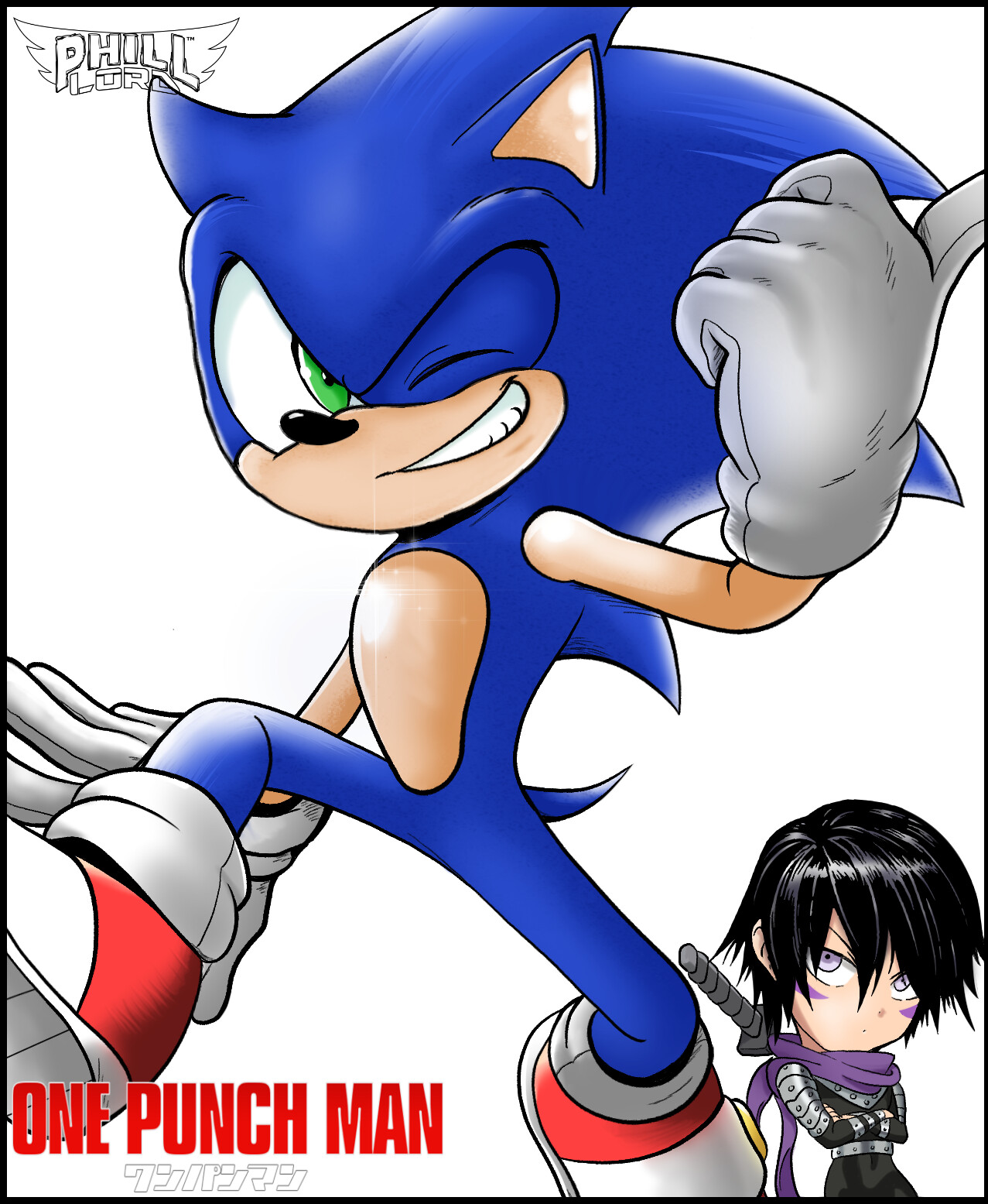 Download Sonic, the Speed of Sound Ninja in One Punch Man Wallpaper |  Wallpapers.com