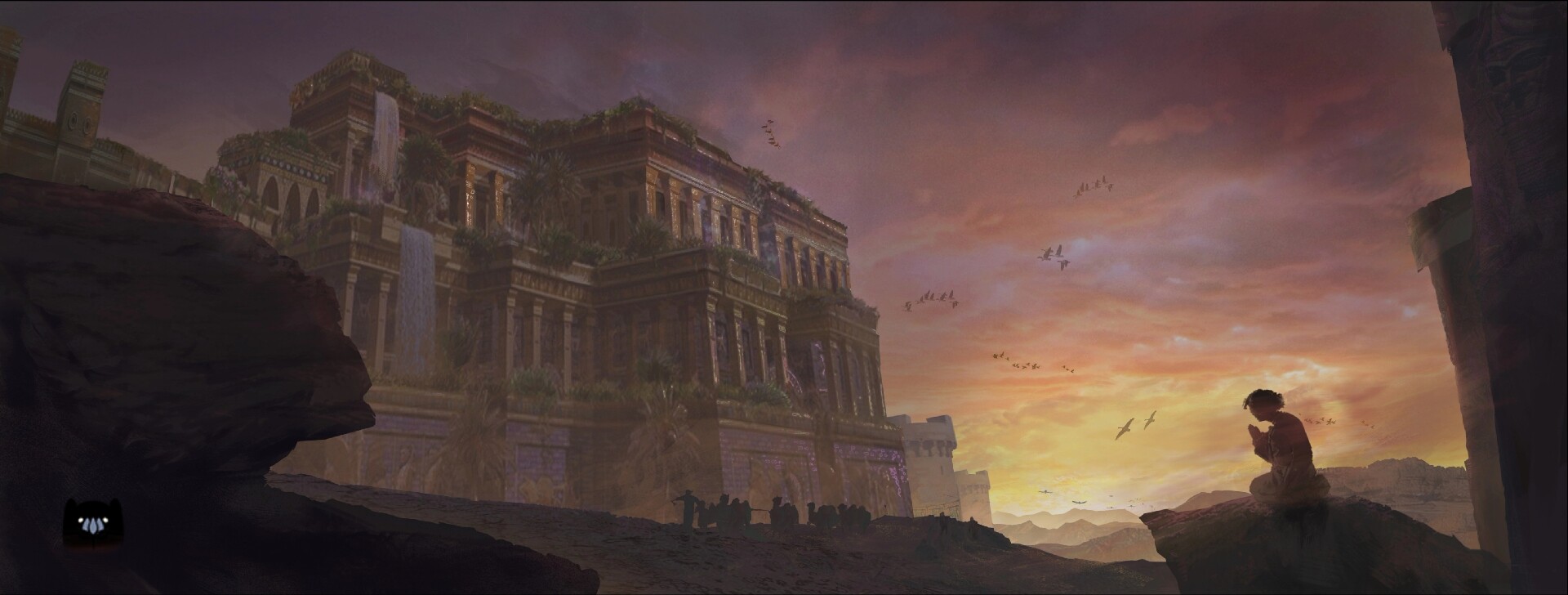 ArtStation - The Babylonian palace lost in the desert