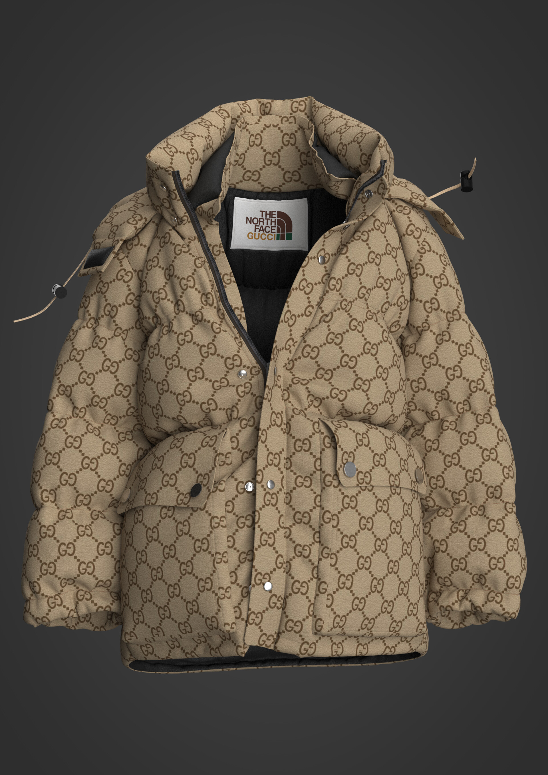 ArtStation Gucci x North Face Puffer