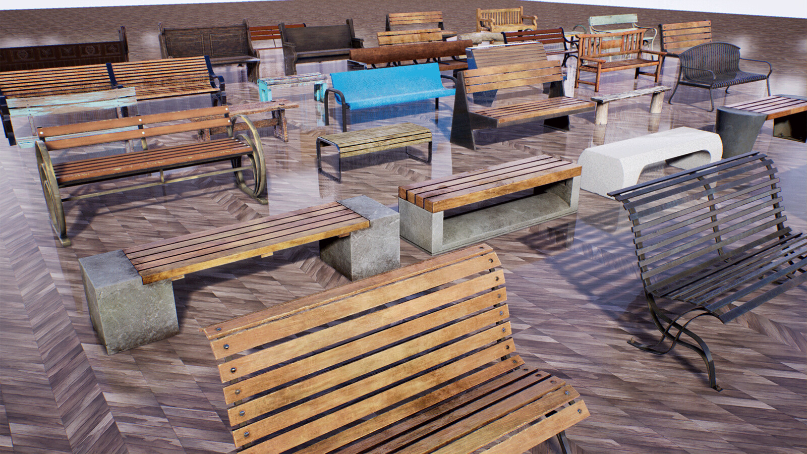 Ultimate Benches Package / 30+ Assets