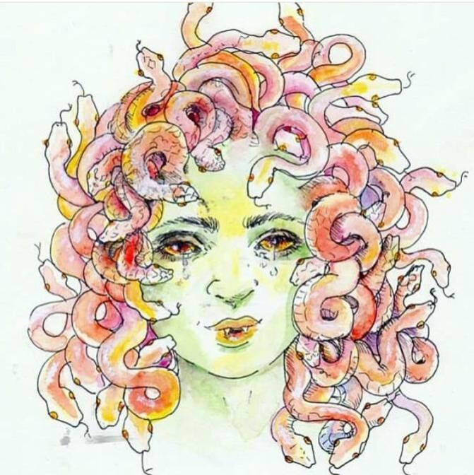 Artstation Watercolour Medusa
