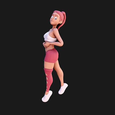 1,2,3... action - Rigging Female Gymer in Blender 3.0