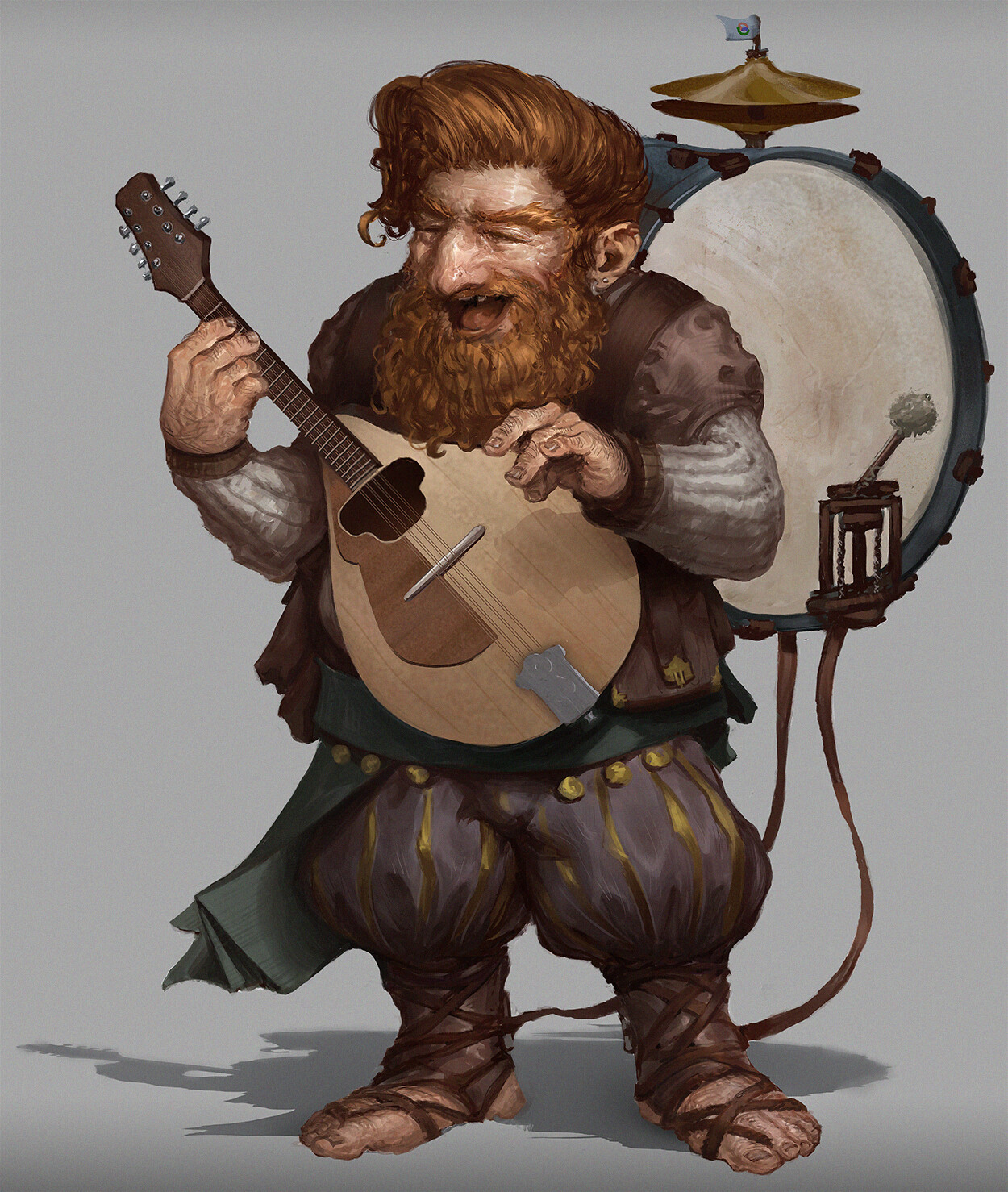 ArtStation Dwarf Bard DND