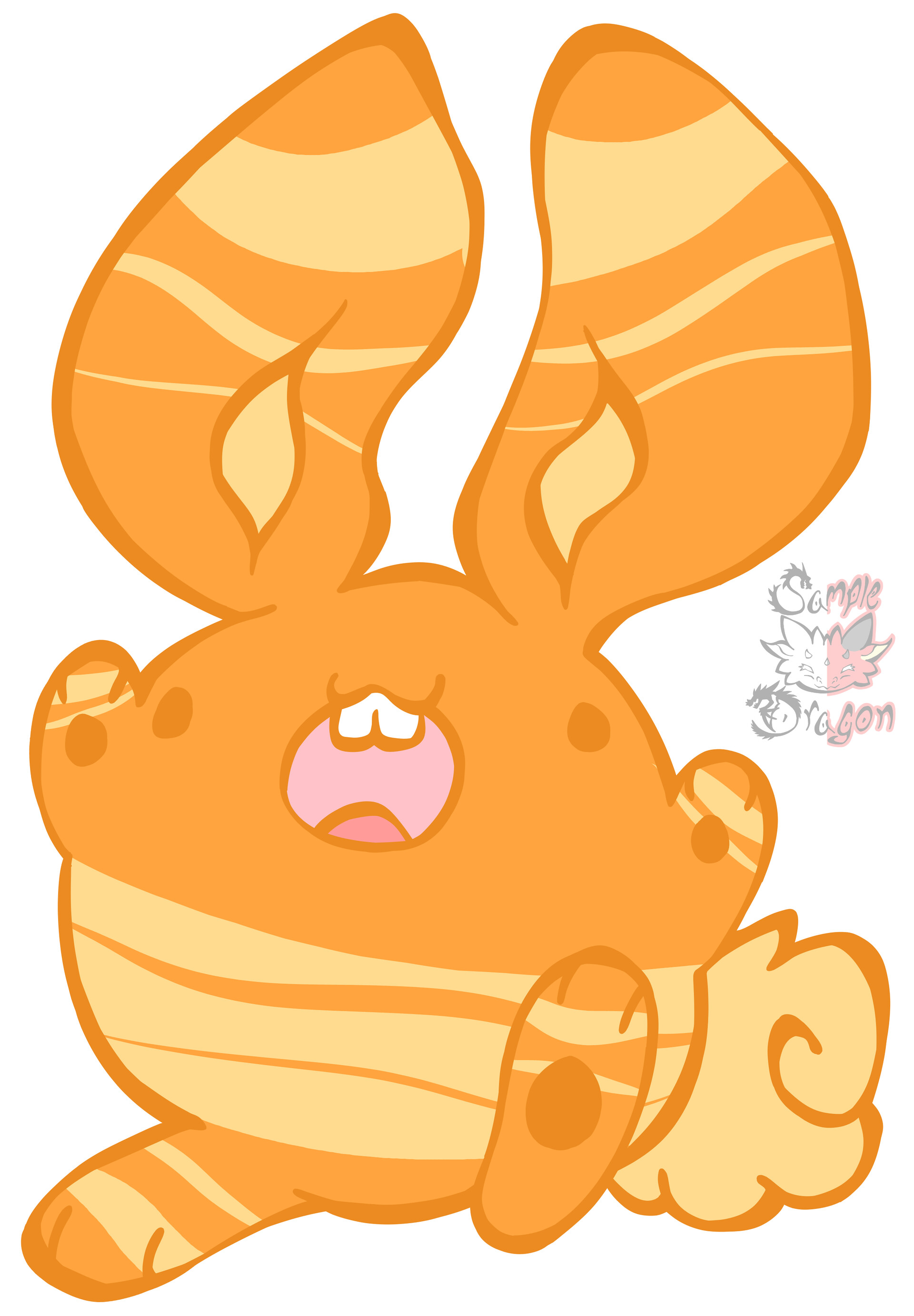 ArtStation - Dancing Round Rabbit Coloring Page Free2Use