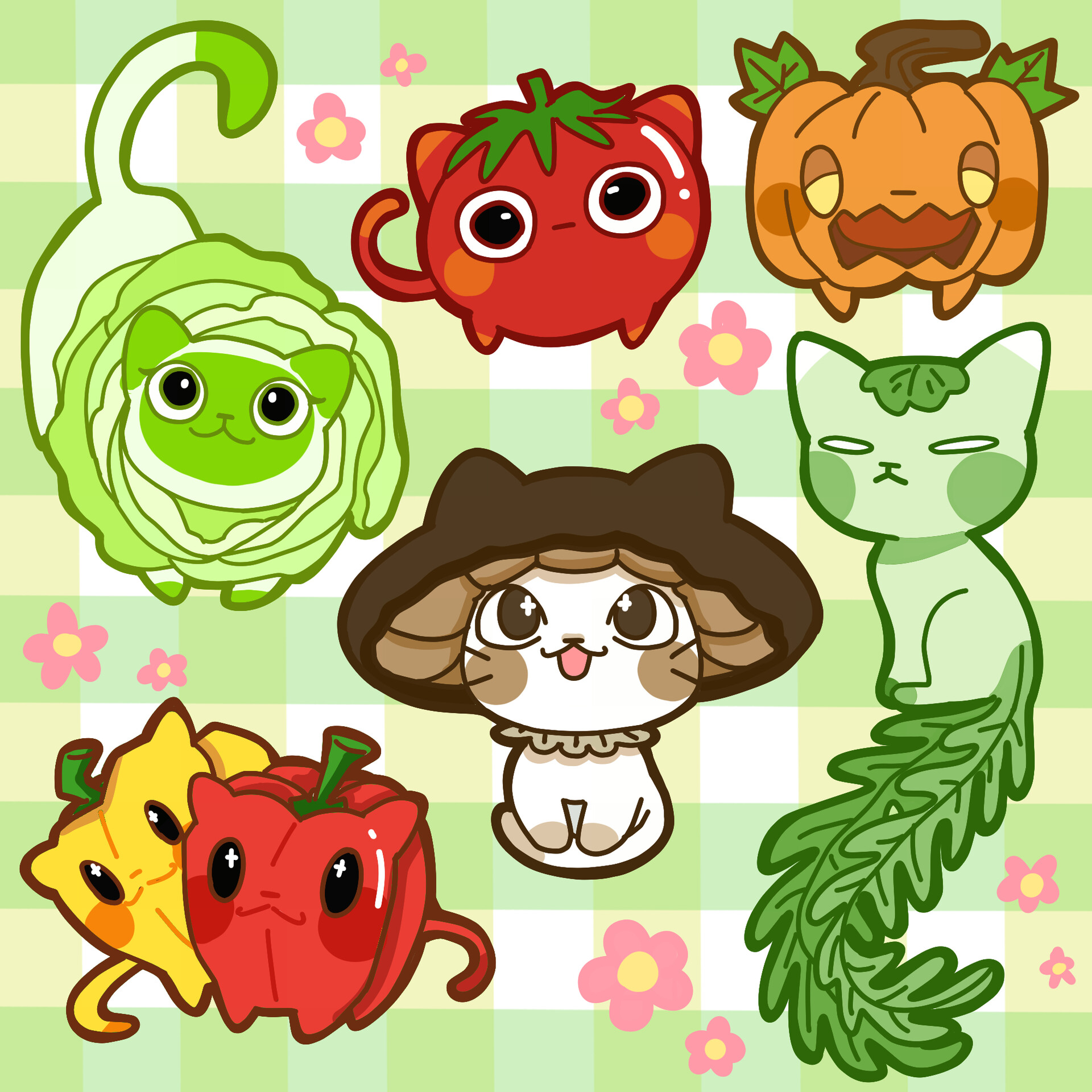 ArtStation Vegetable Cats