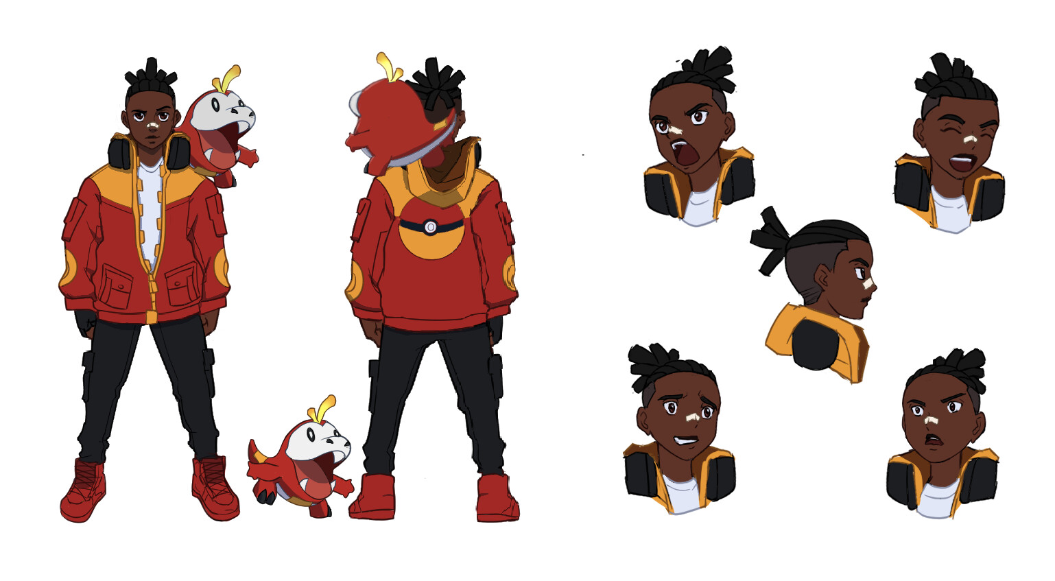 ArtStation pokemon character design sheet