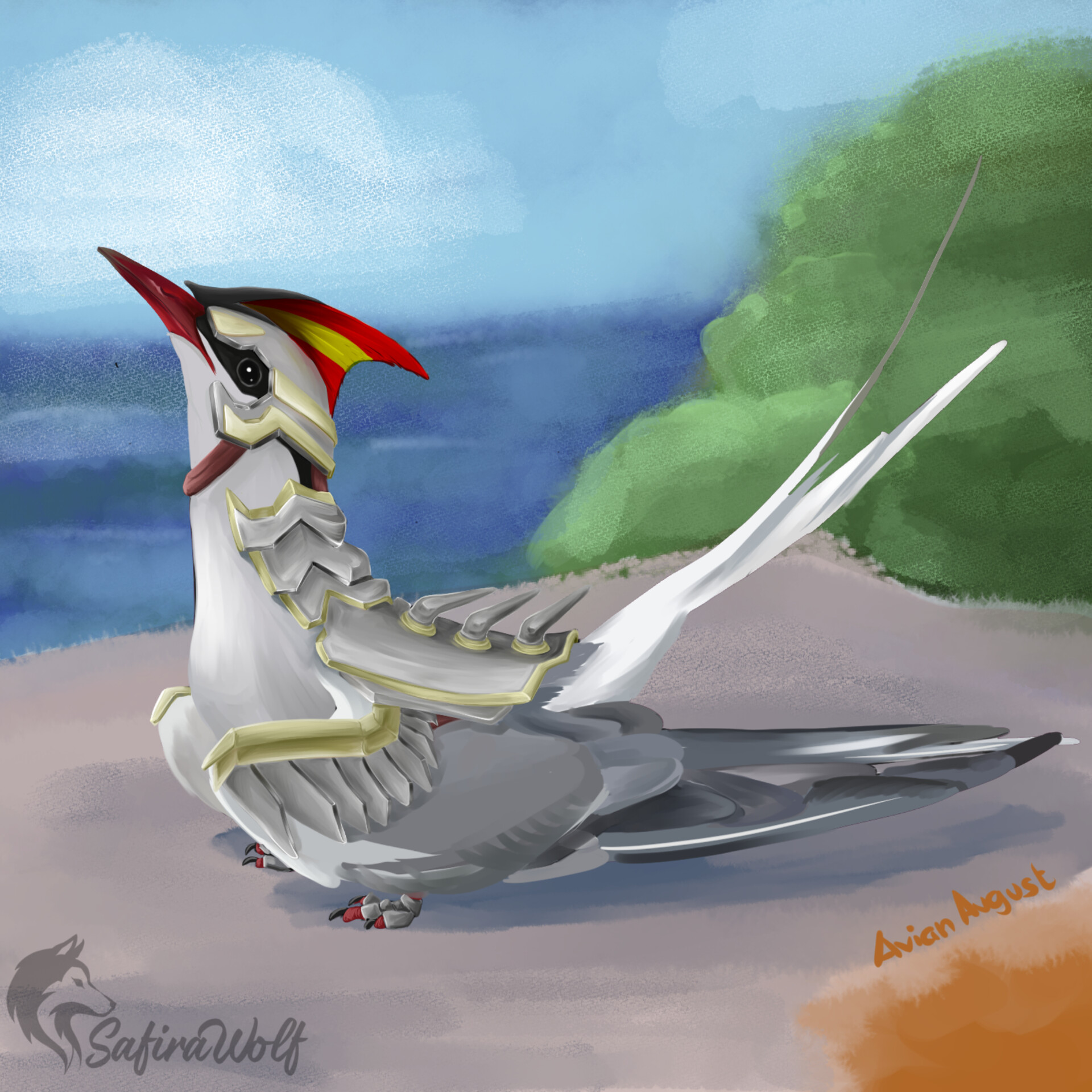 Safira wolf arctic tern with armor