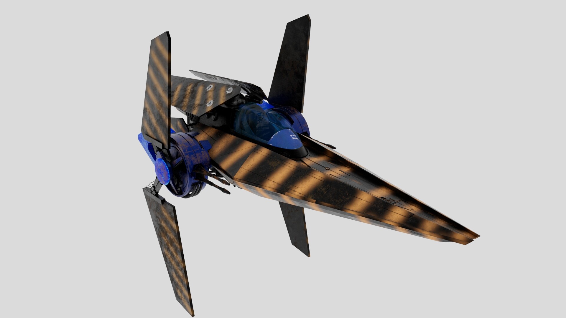 ArtStation Vwing Fighter Texturing