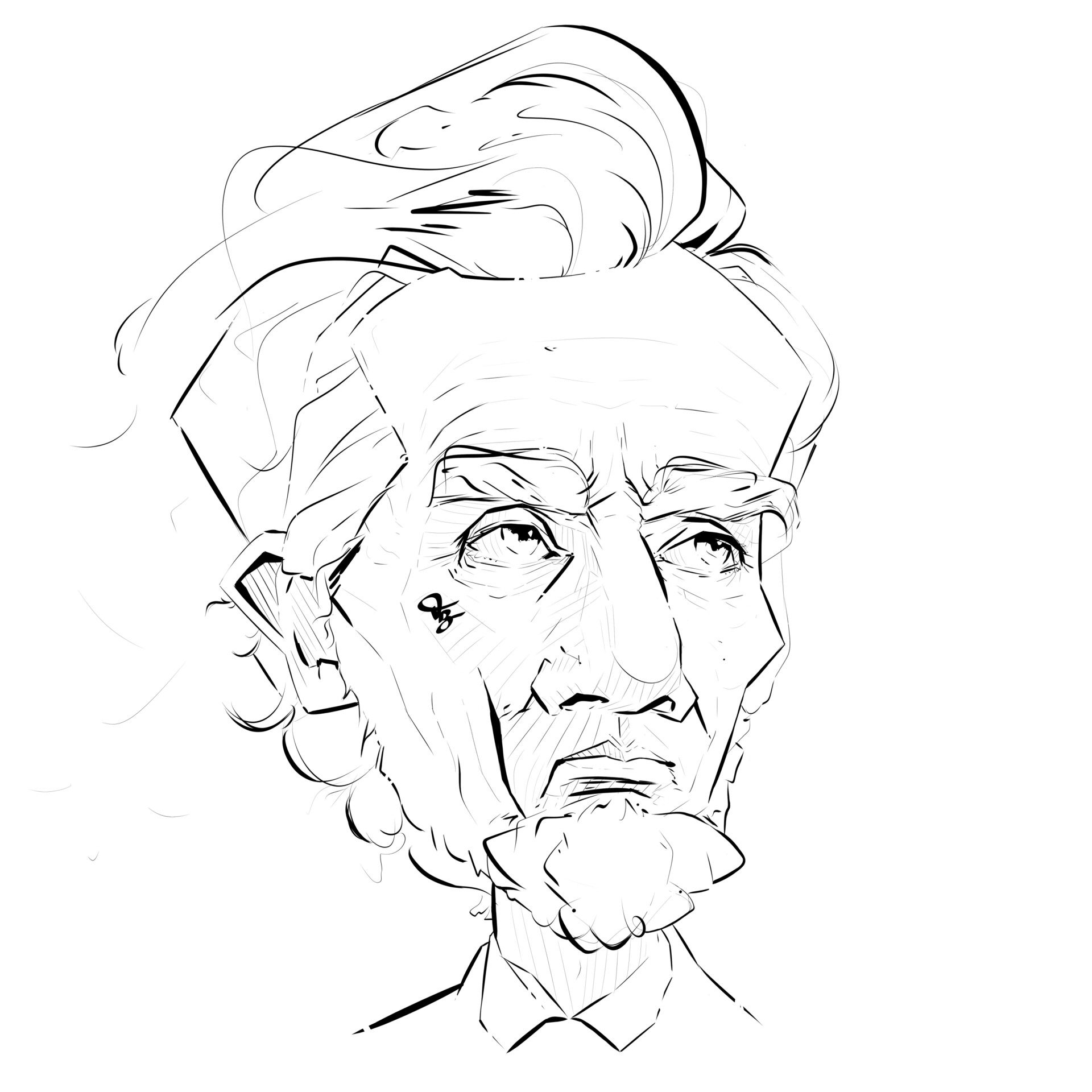 abraham lincoln drawing face