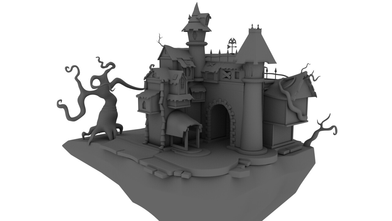 Rendered scene in Maya using Arnold.