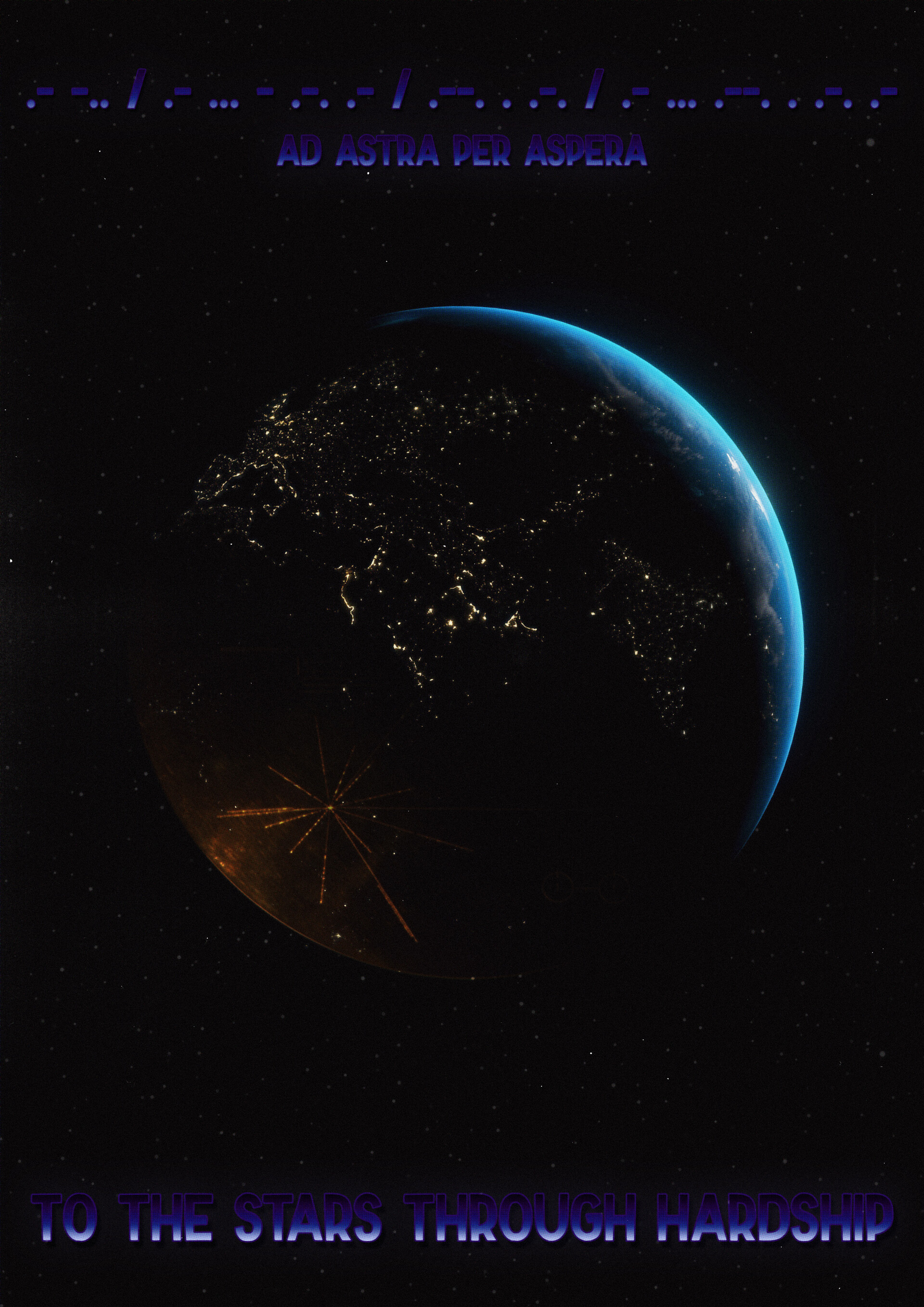 ArtStation - Per Aspera Ad Astra - Retro Poster Practice