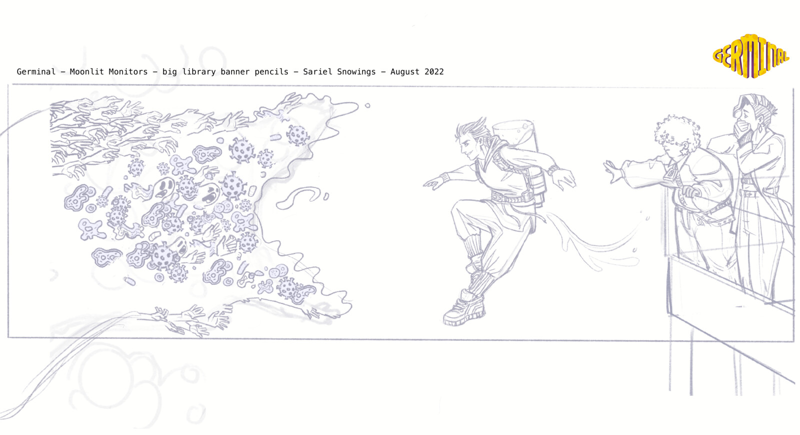Pencils for the main illustration
