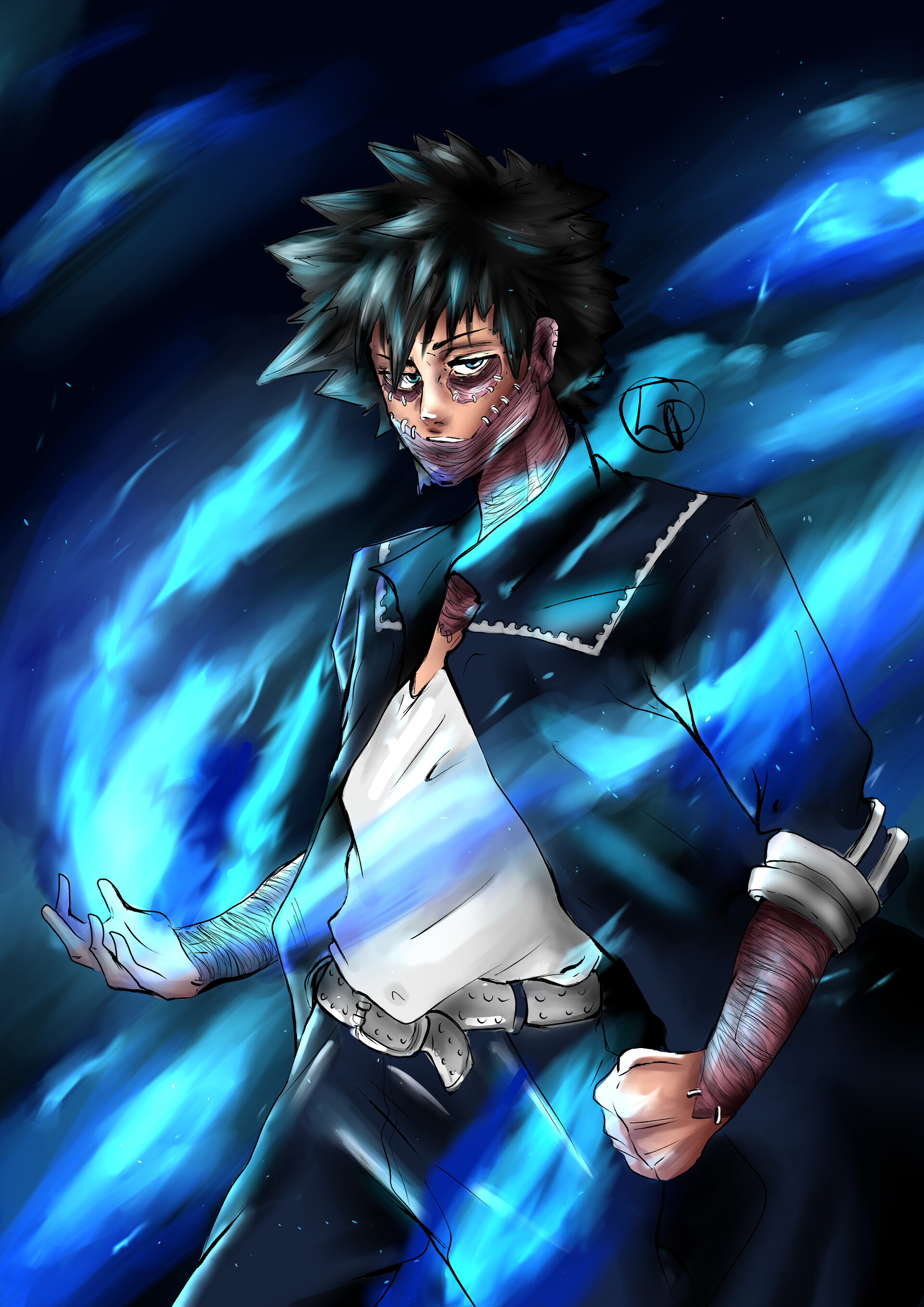 Artstation - Dabi Fanart From My Hero Academia