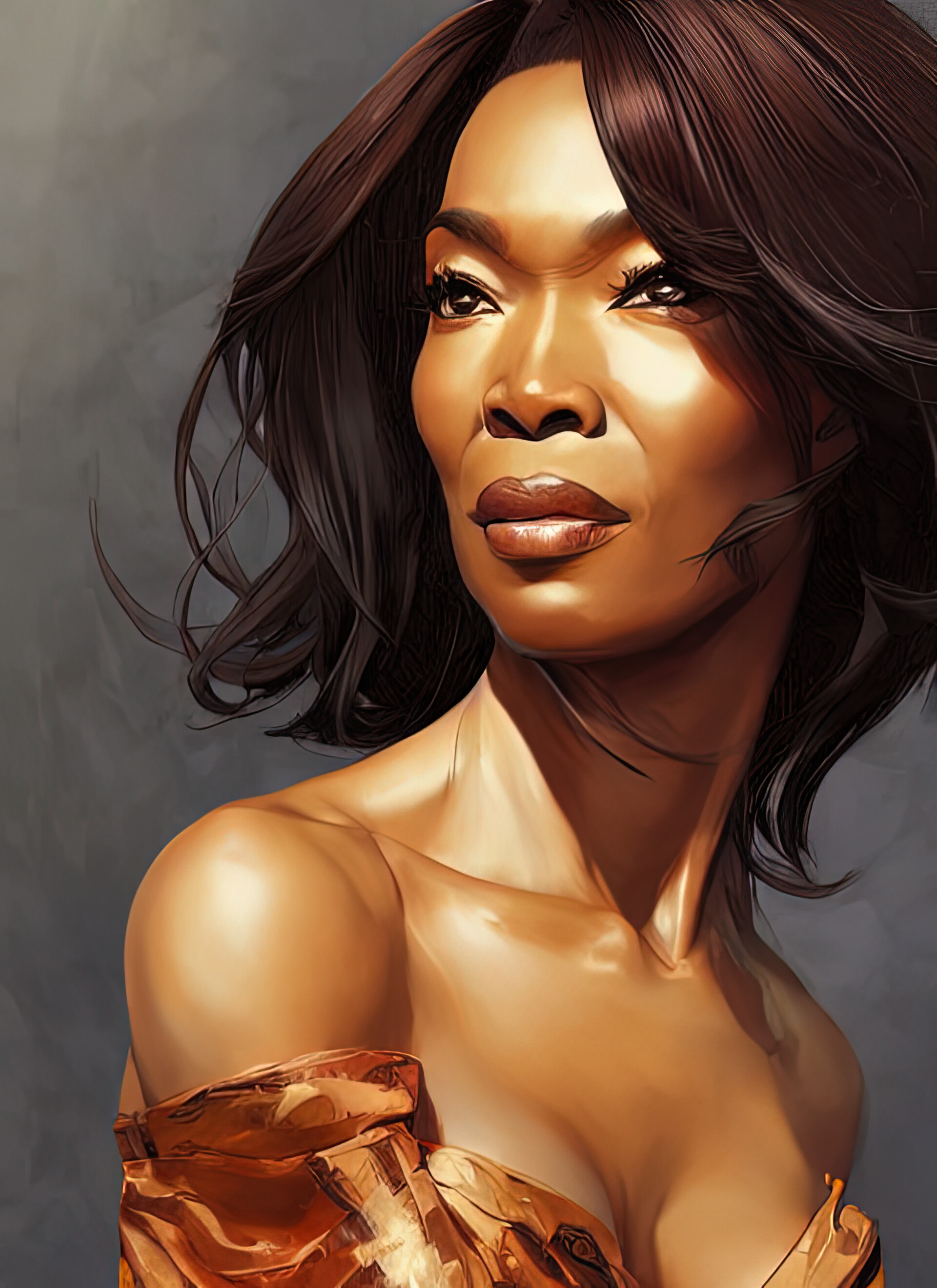 ArtStation - Angela Bassett Portrait