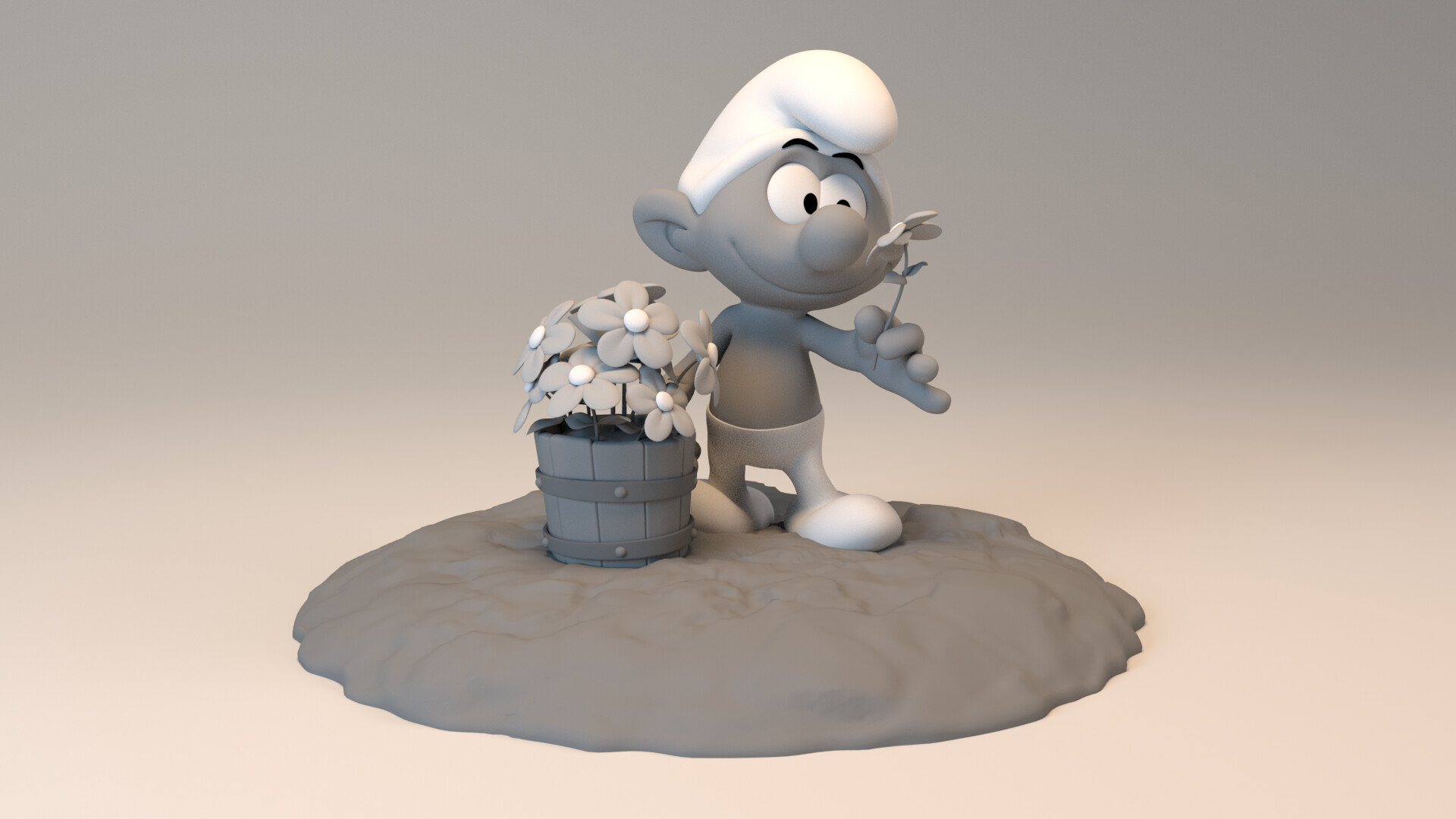 ArtStation Smurf With Flower