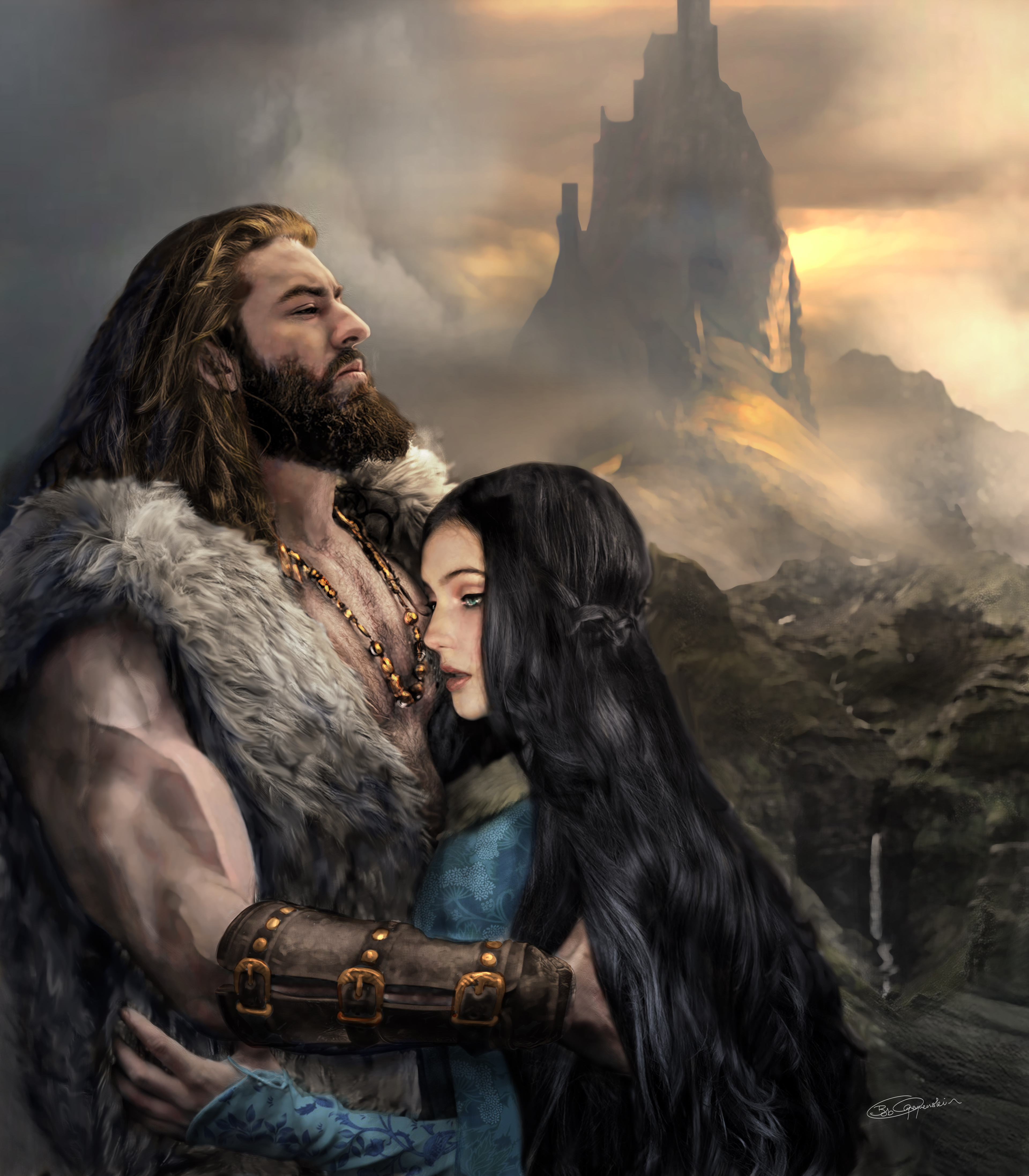 Luthien and Beren by Bob Greyvenstein r/ImaginaryMiddleEarth
