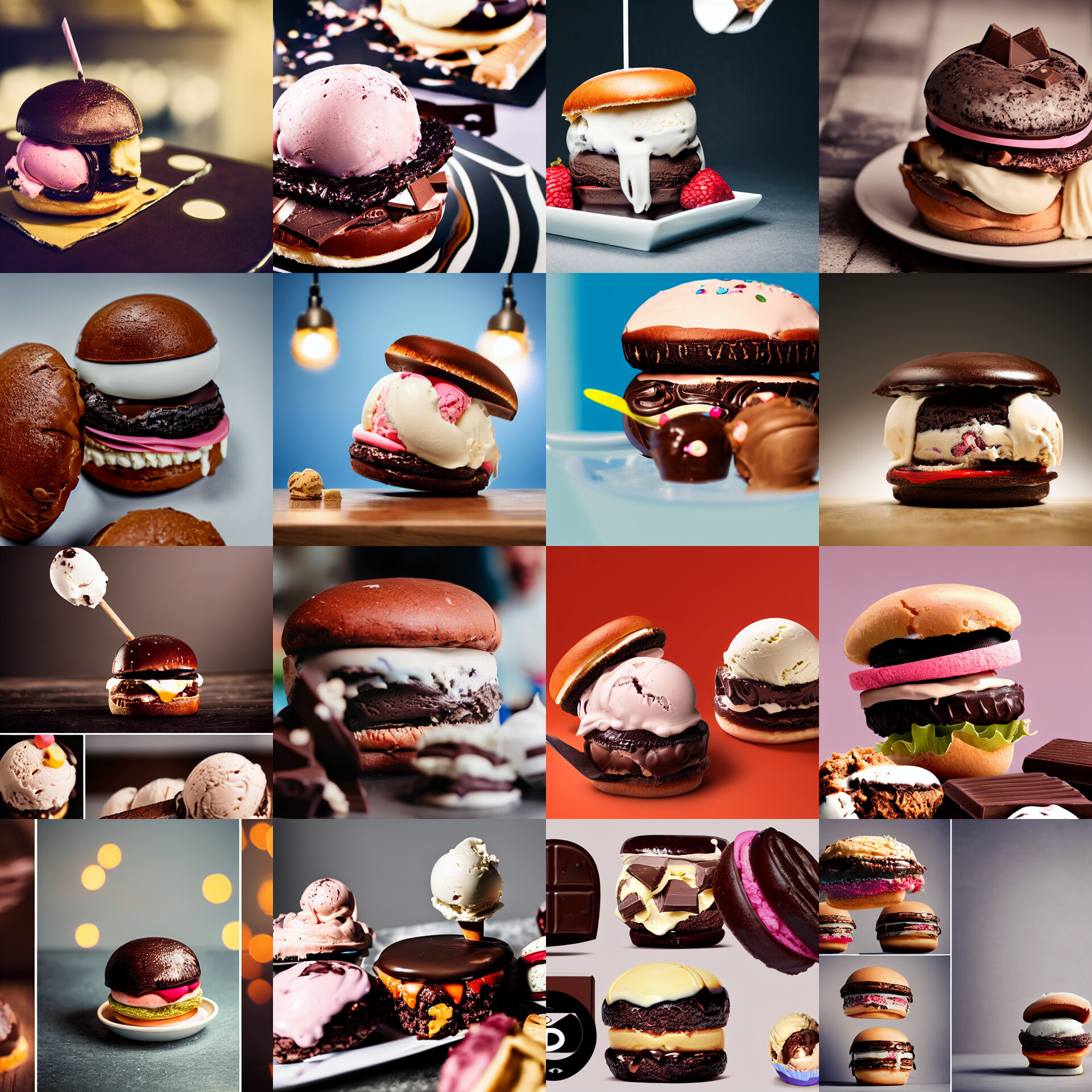 DreamsOfMachineArt - Chocolate burgers with ice cream