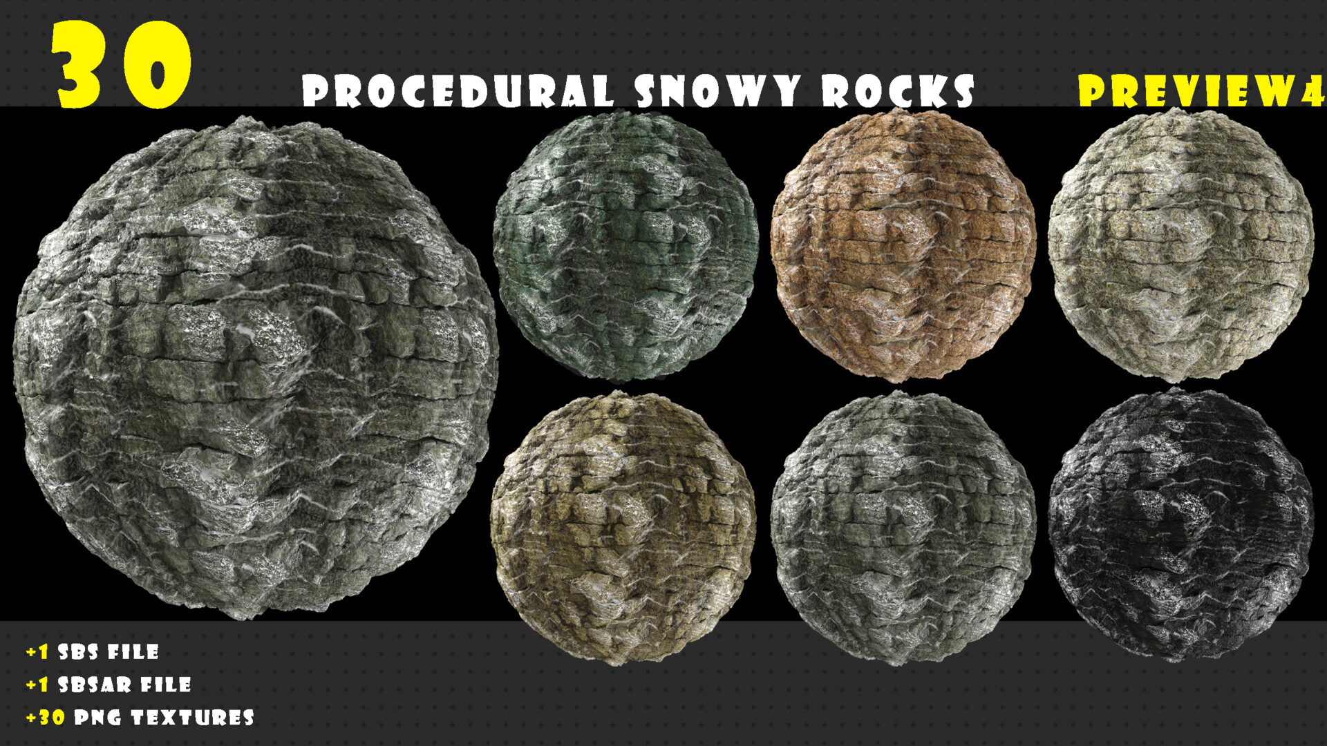 safa - 30 Procedural Snowy Rocks