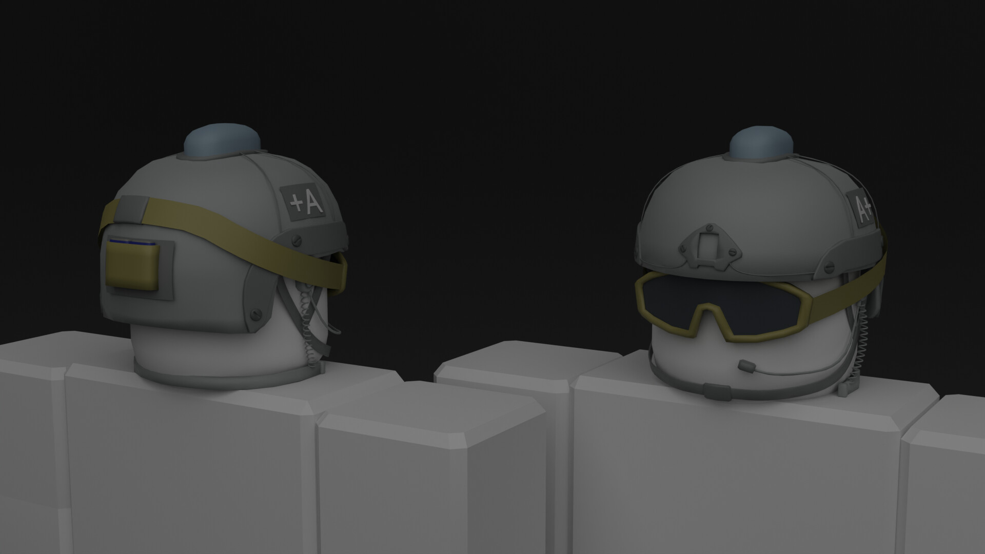 ArtStation Mercenaries Helmet Wolf Gray Roblox R15 Character