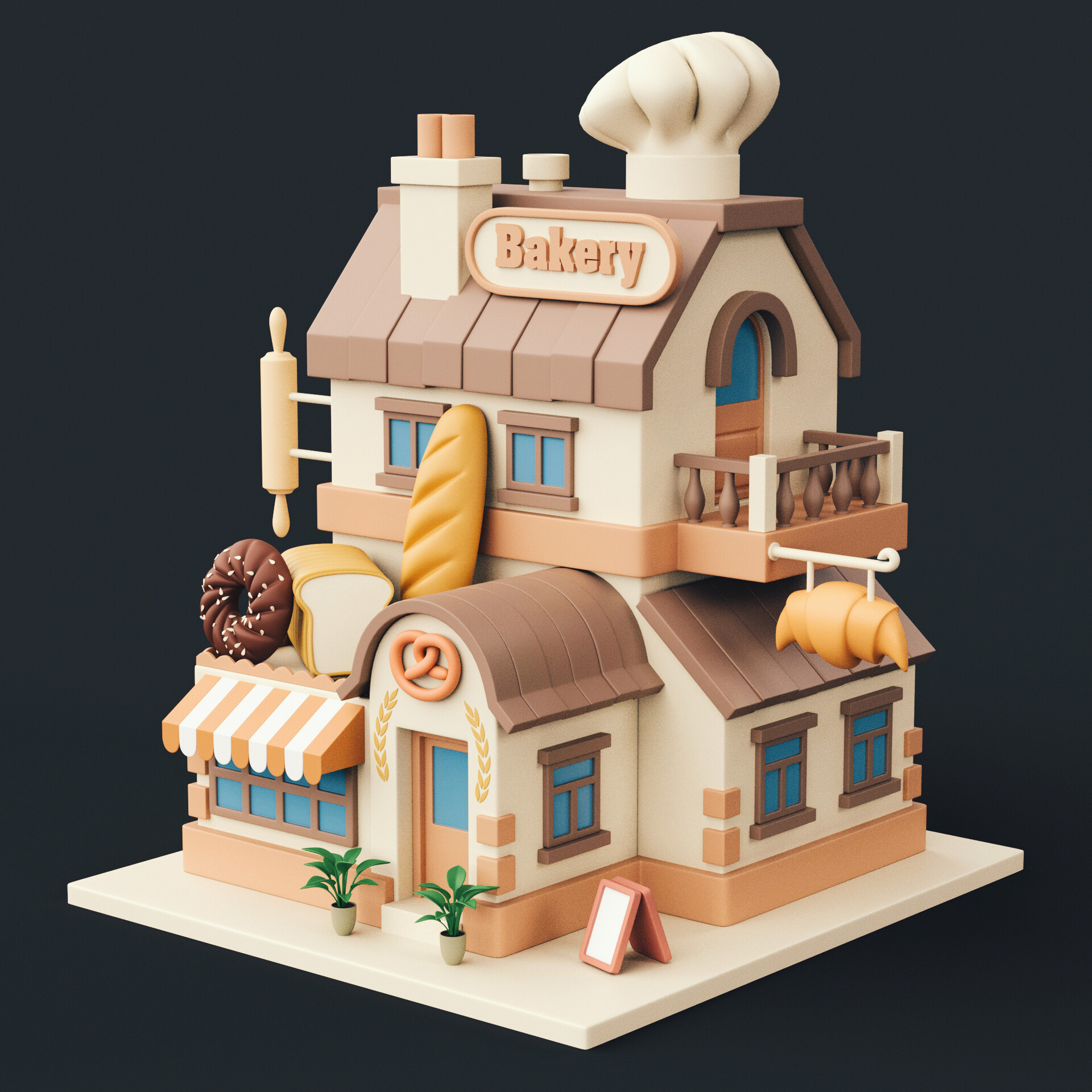 Artstation cartoon bakery