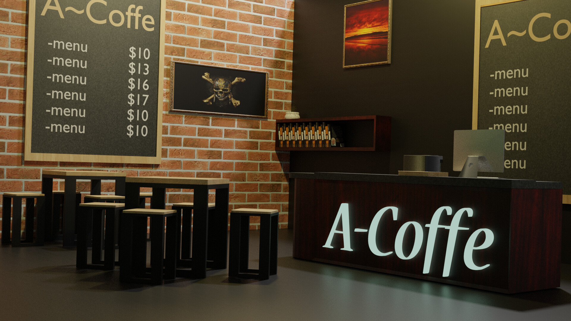 ArtStation Coffe Shop Design
