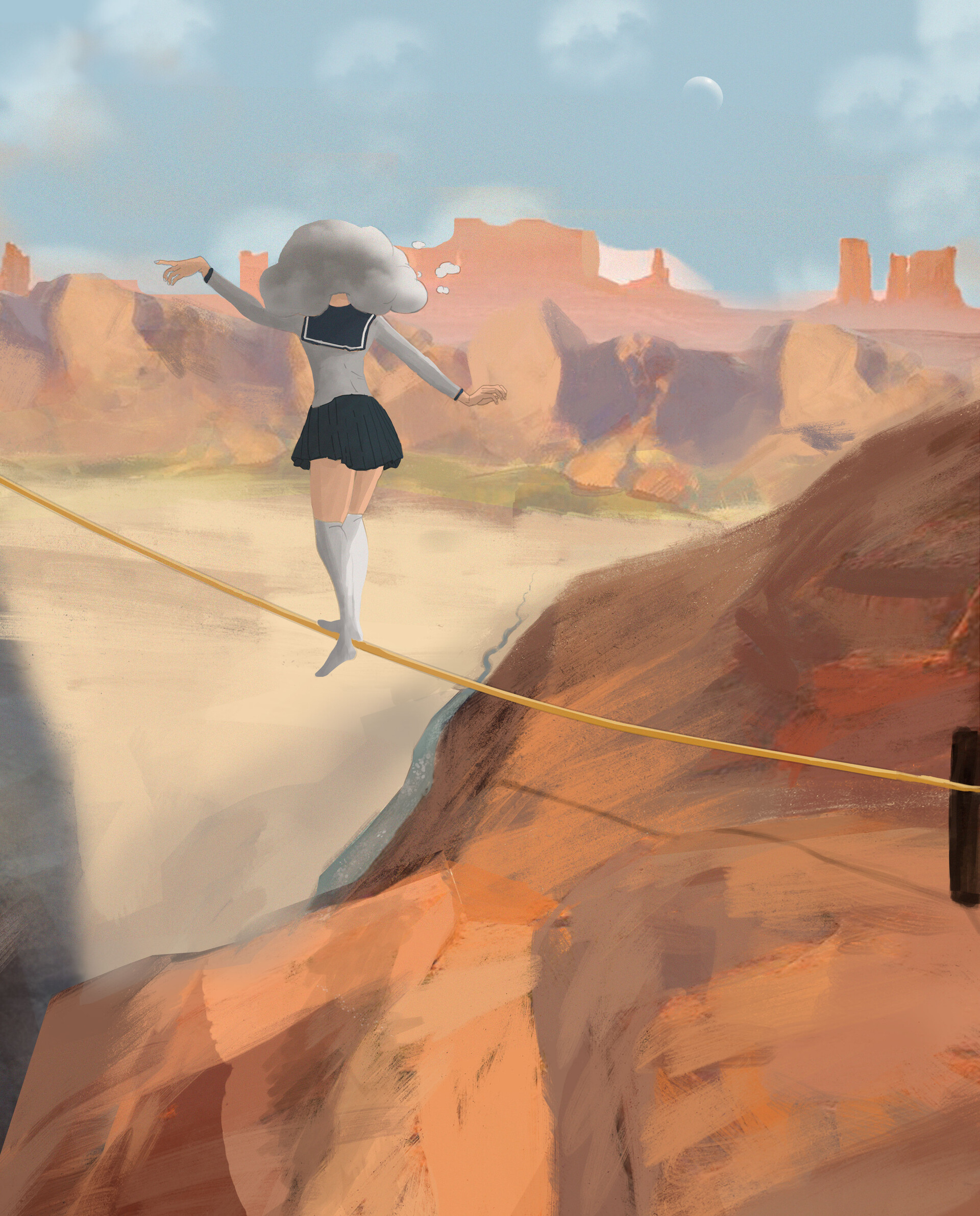 ArtStation Head in the clouds but my gravity centered.