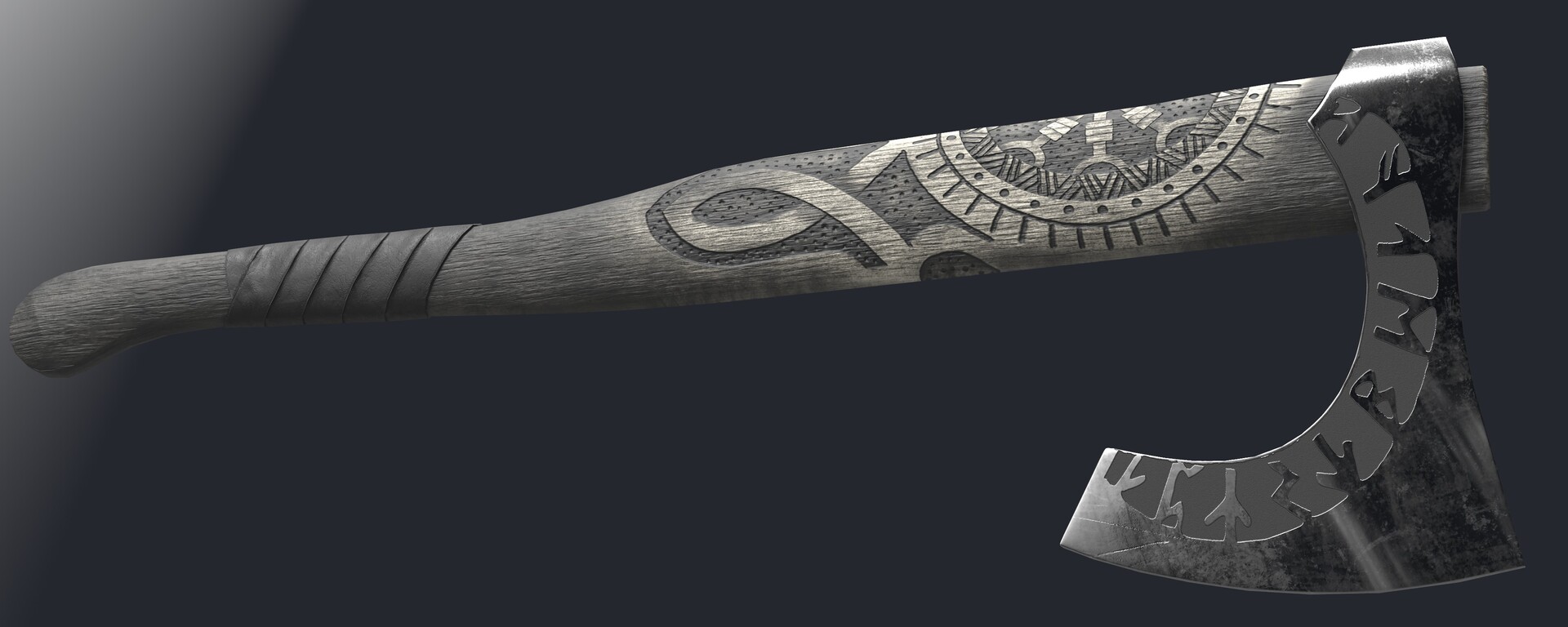ArtStation Viking Rune Bearded Axe Skegg x