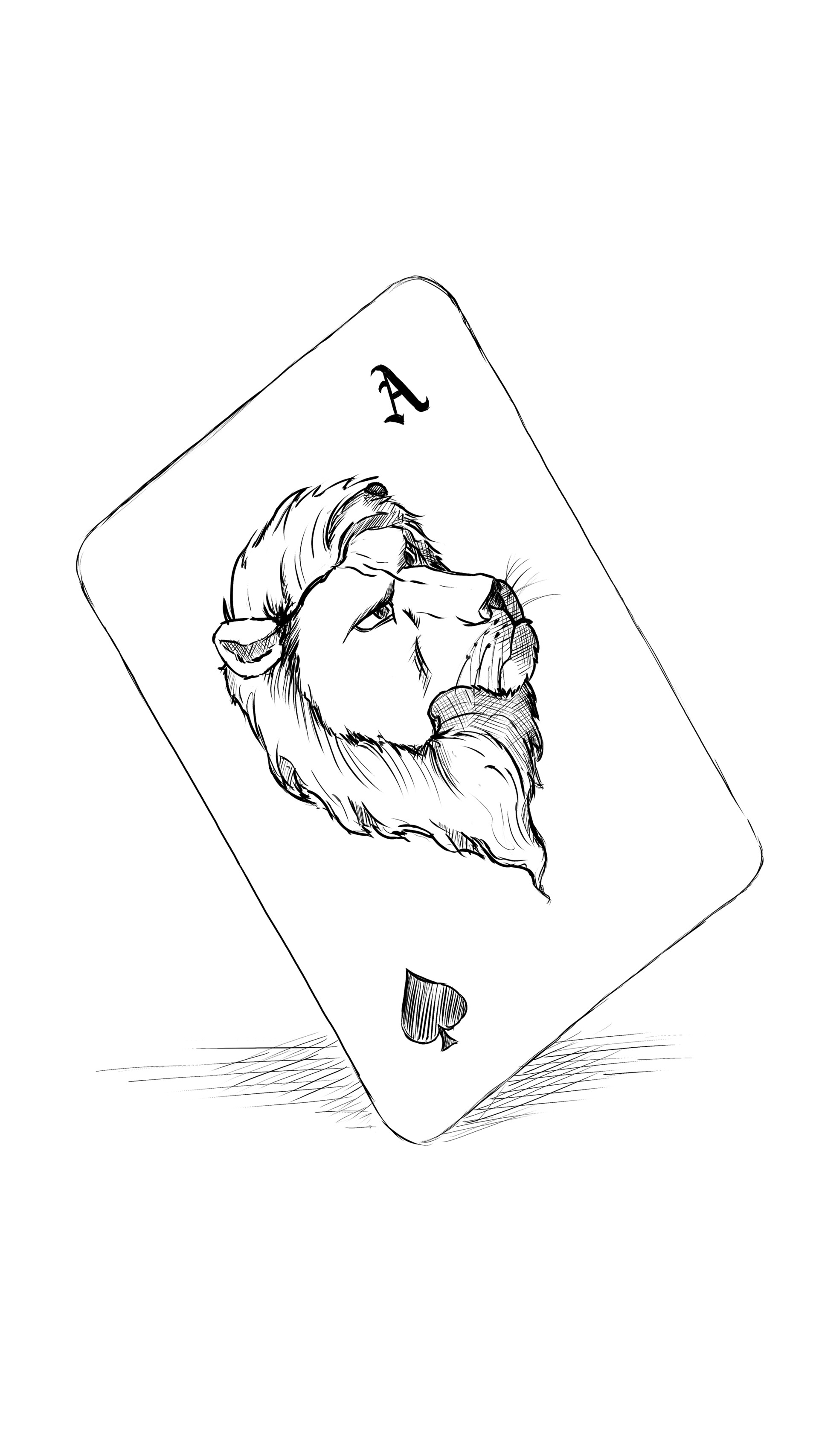 ArtStation - lion as card