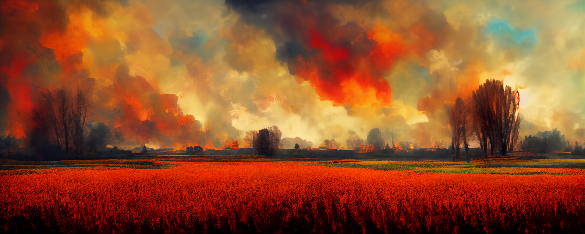 ArtStation A Field on Fire
