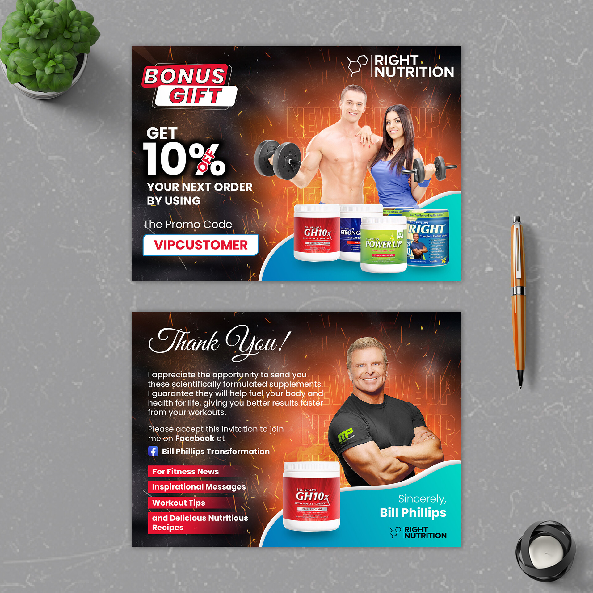 ArtStation - Right Nutrition Postcard Designs | Brand Designs