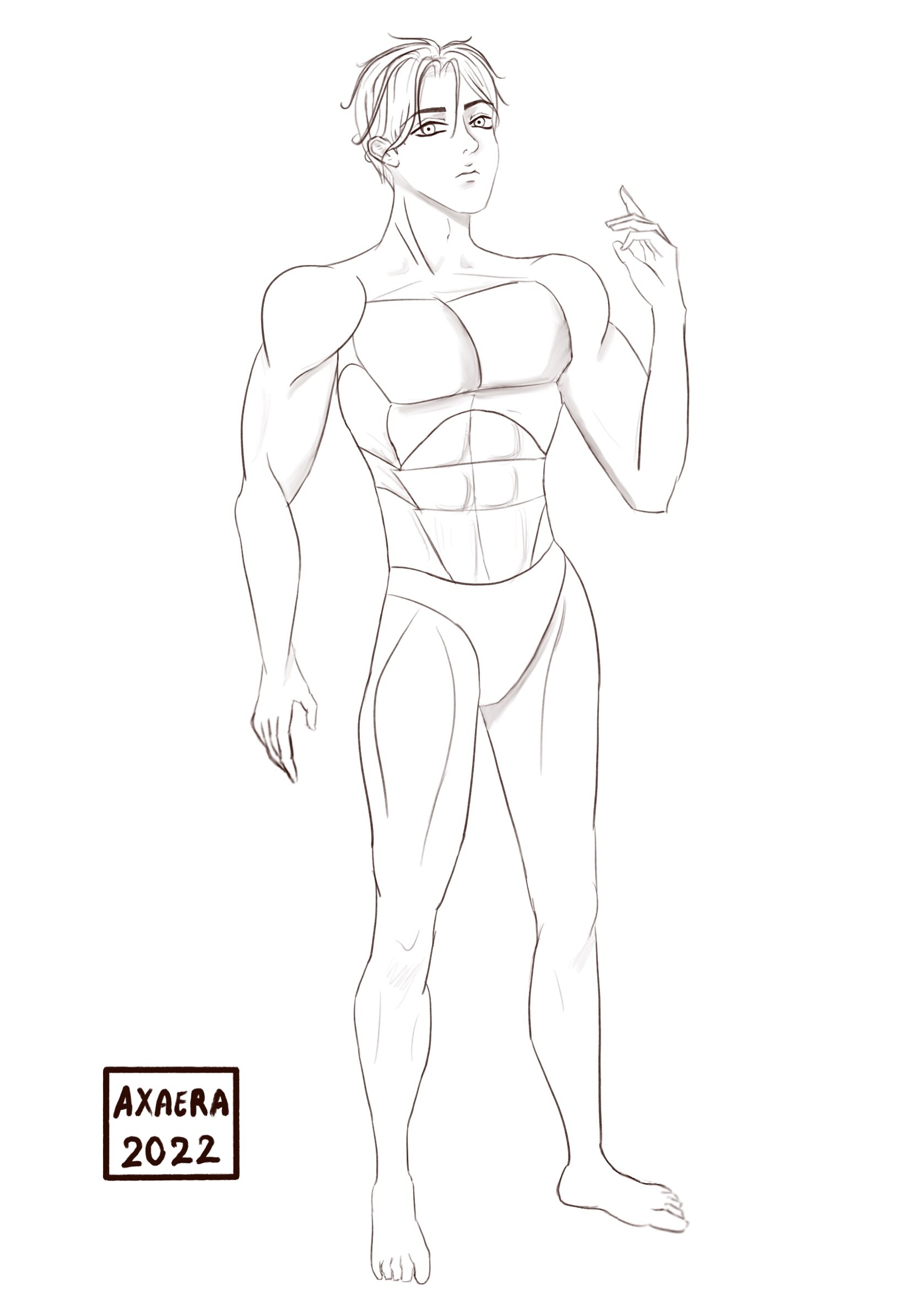 Anime Male Body Template