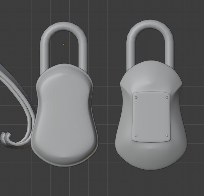 Kept the integrity of the overall cartoonish feel by finalizing the lock on the left. 