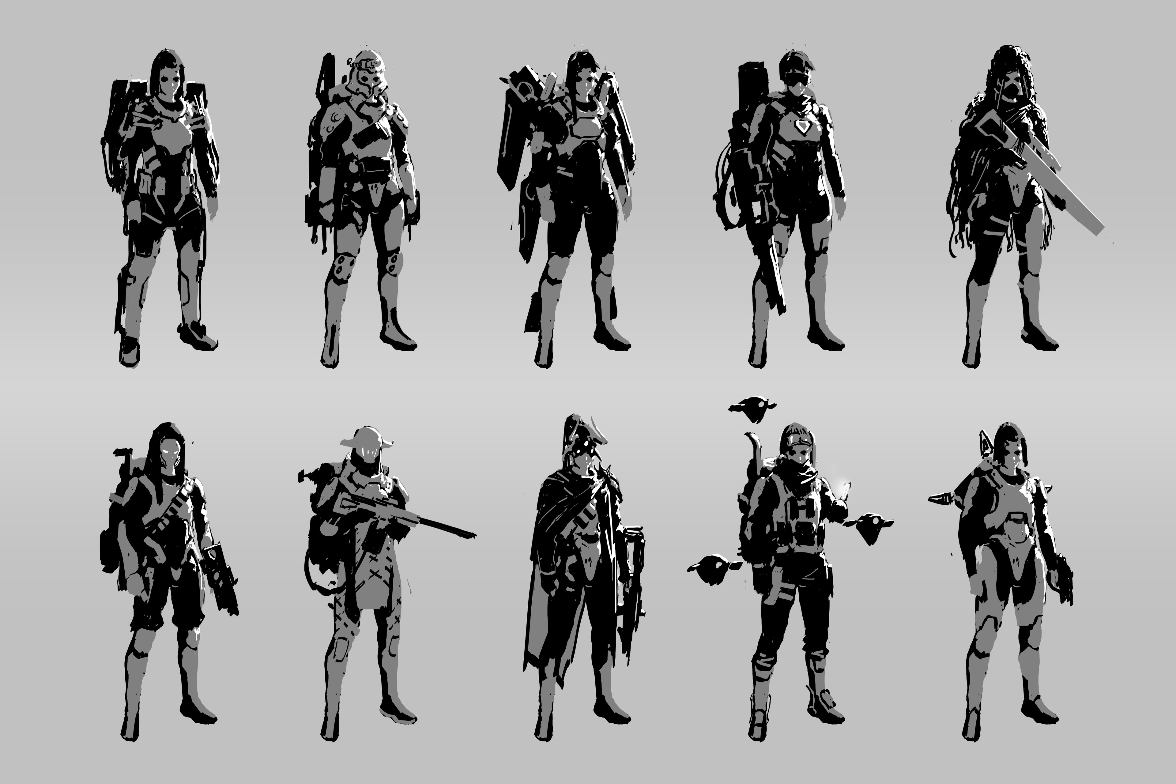 B&amp;W Thumbnail Sketches