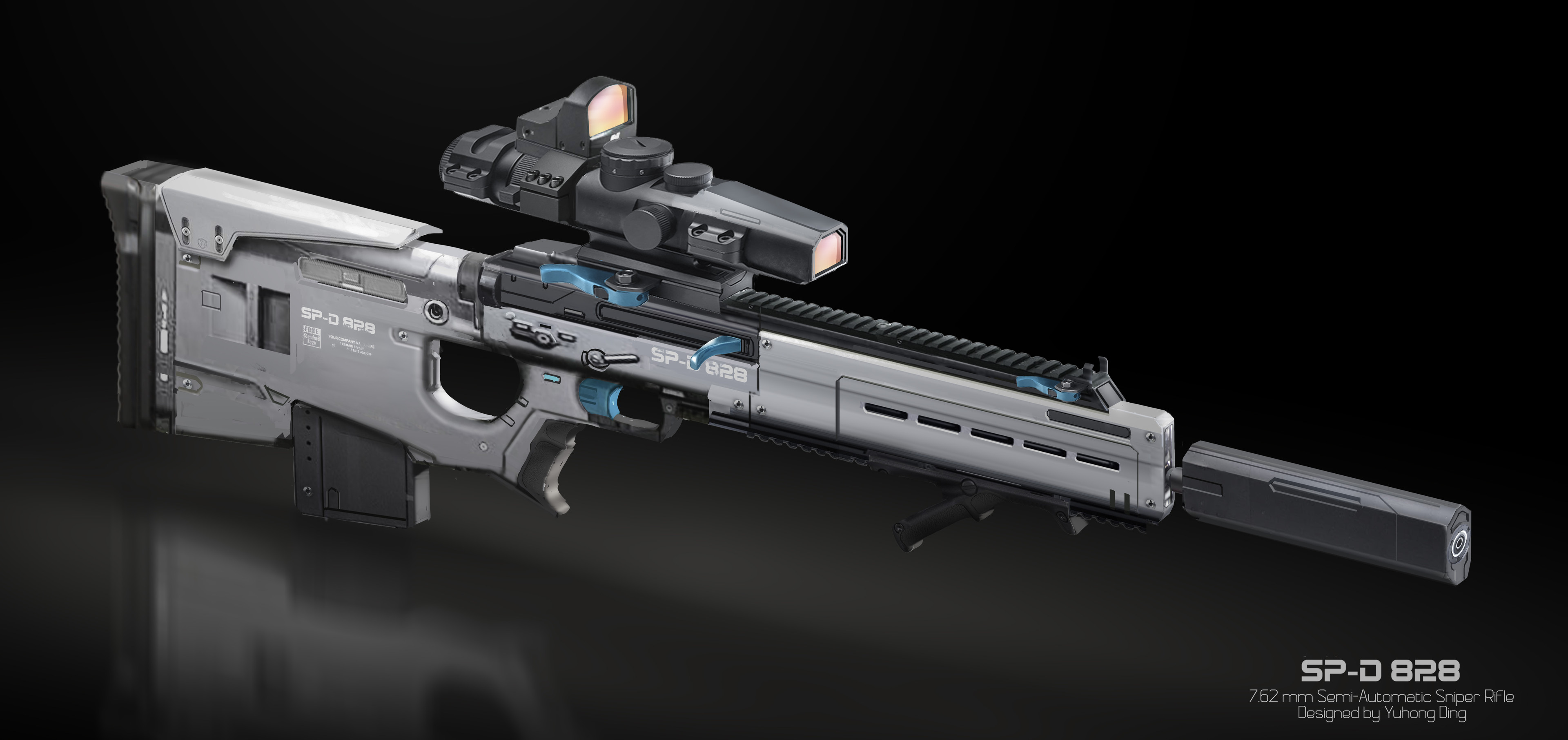 Weapon 45 Degree Top View (Photobashed)