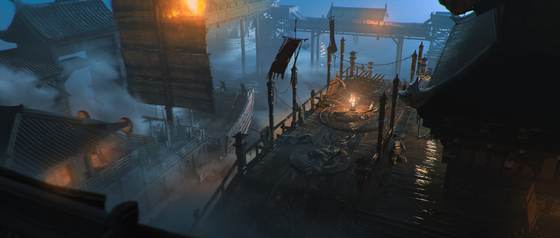 ArtStation - Military stronghold on the river