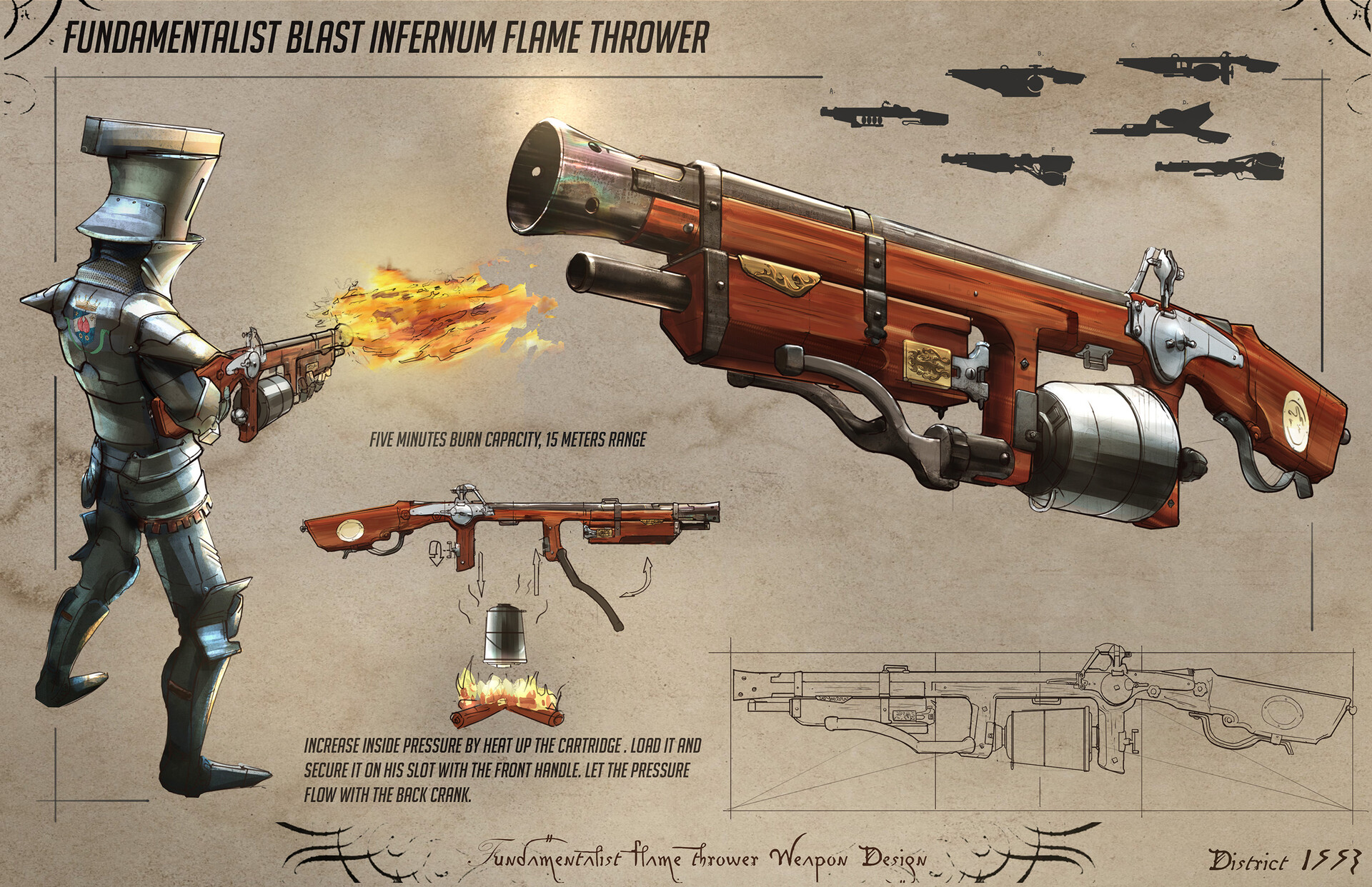 Clément Fortuné Medieval Flame Thrower