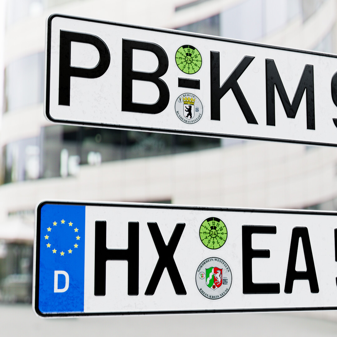 ArtStation European Number Plate GENERATOR Real World Details