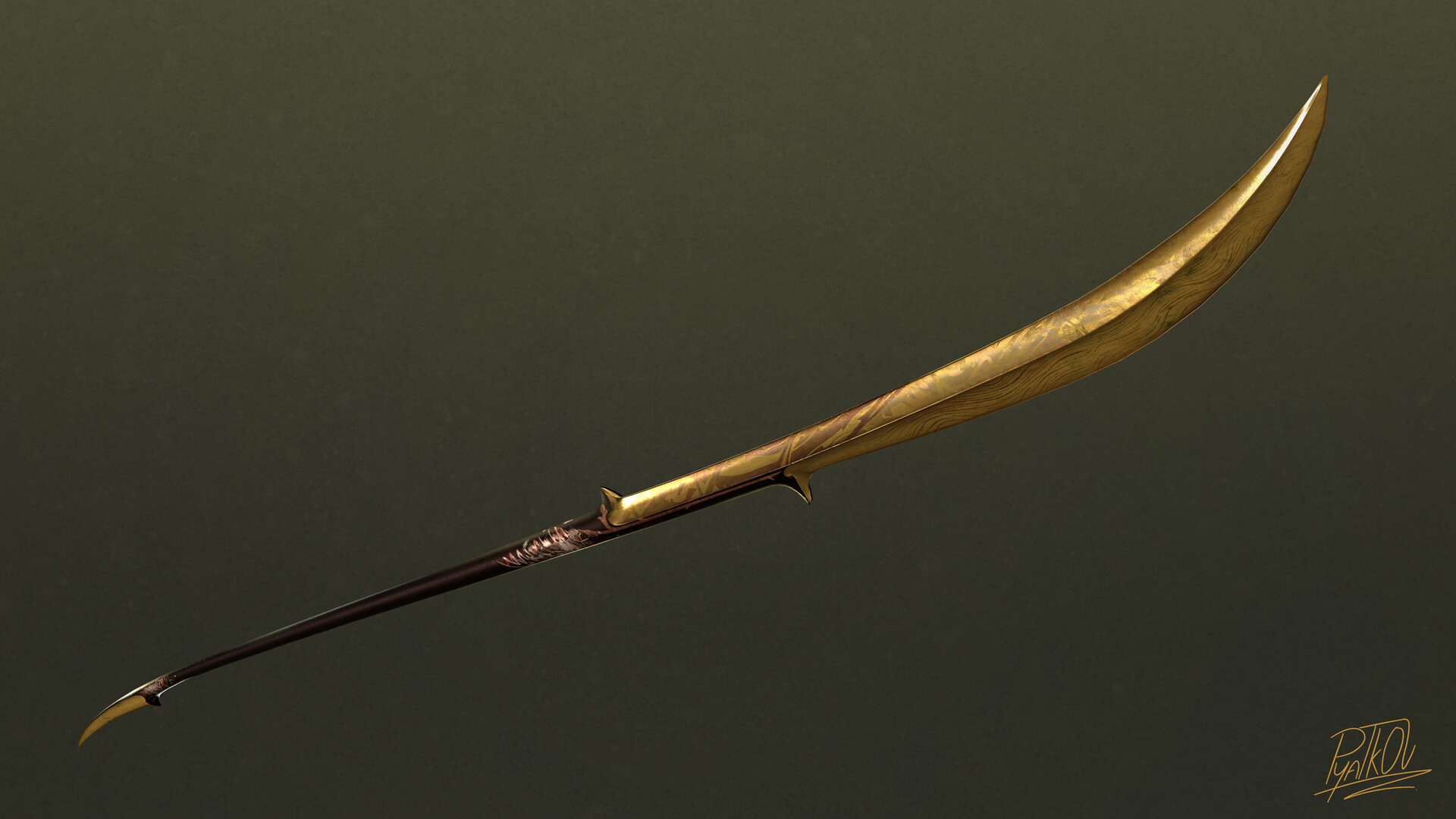 ArtStation - Elvish glaive from The Hobbit