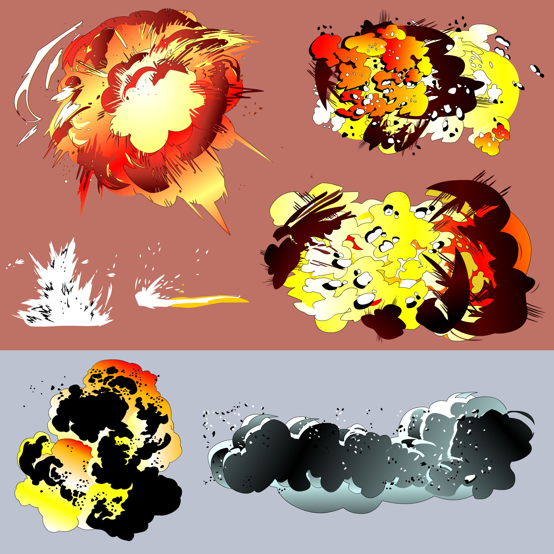 ArtStation - Explosion sketches