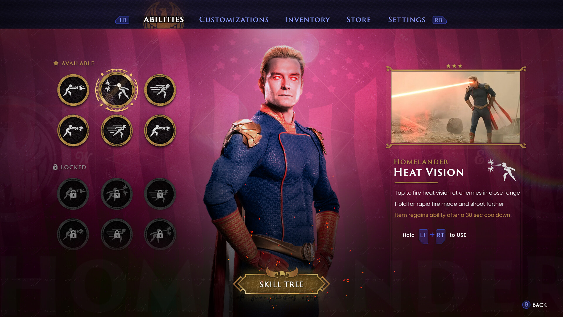 Gabor szucs the boys homelander game concept ui exploration
